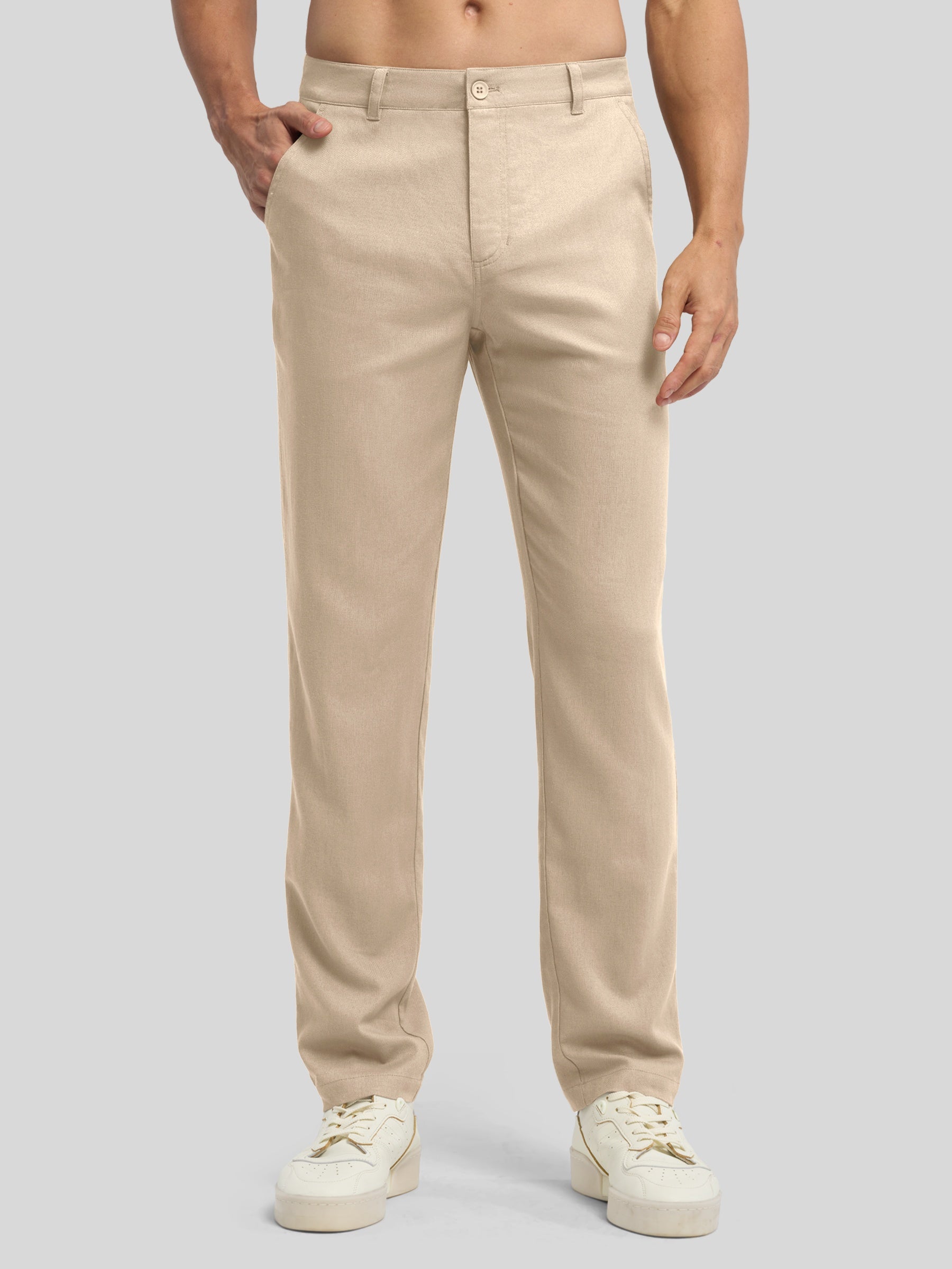 Men's Cotton Linen Breathable Casual Pants - Image 9