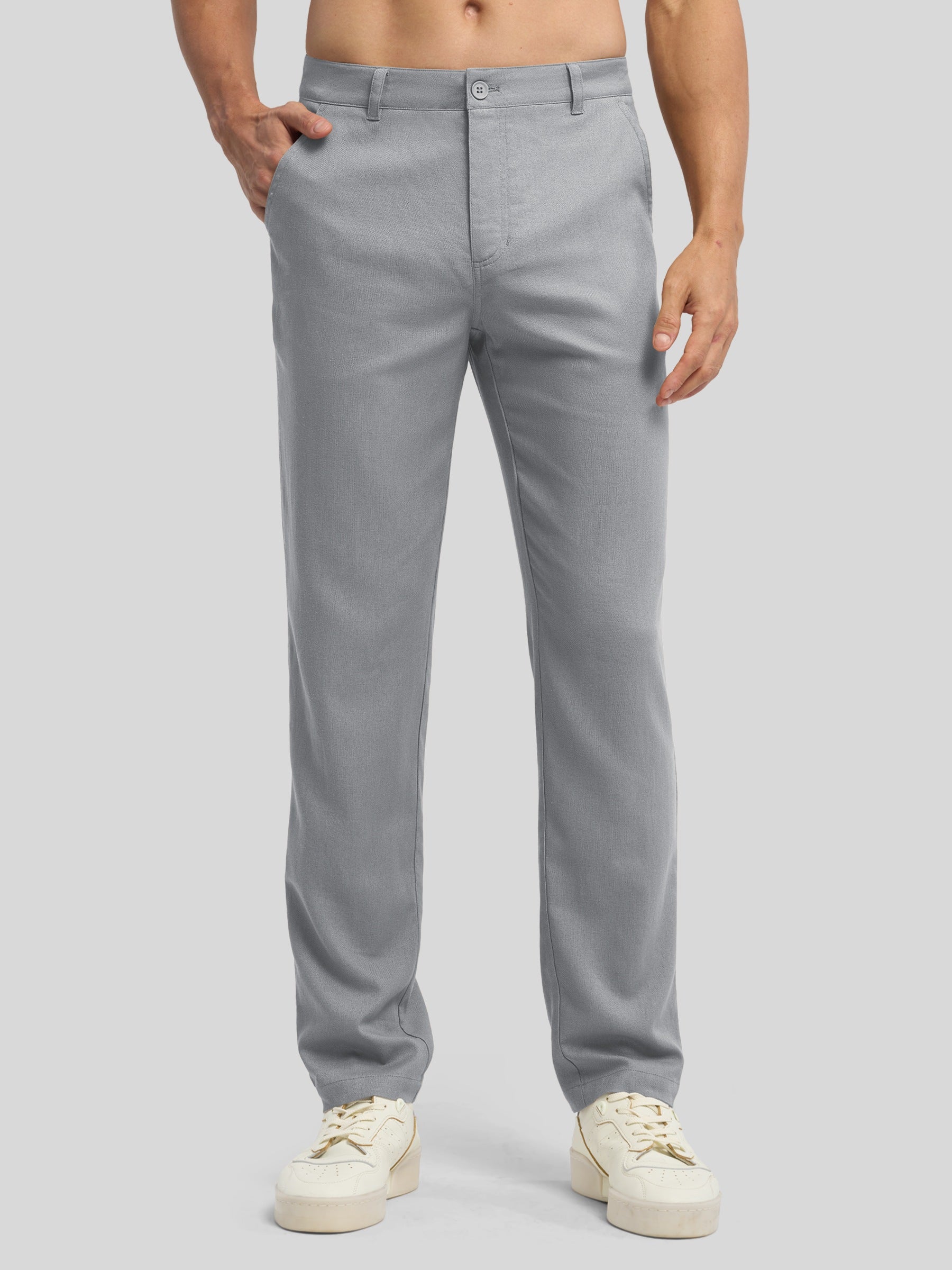 Men's Cotton Linen Breathable Casual Pants - Image 13
