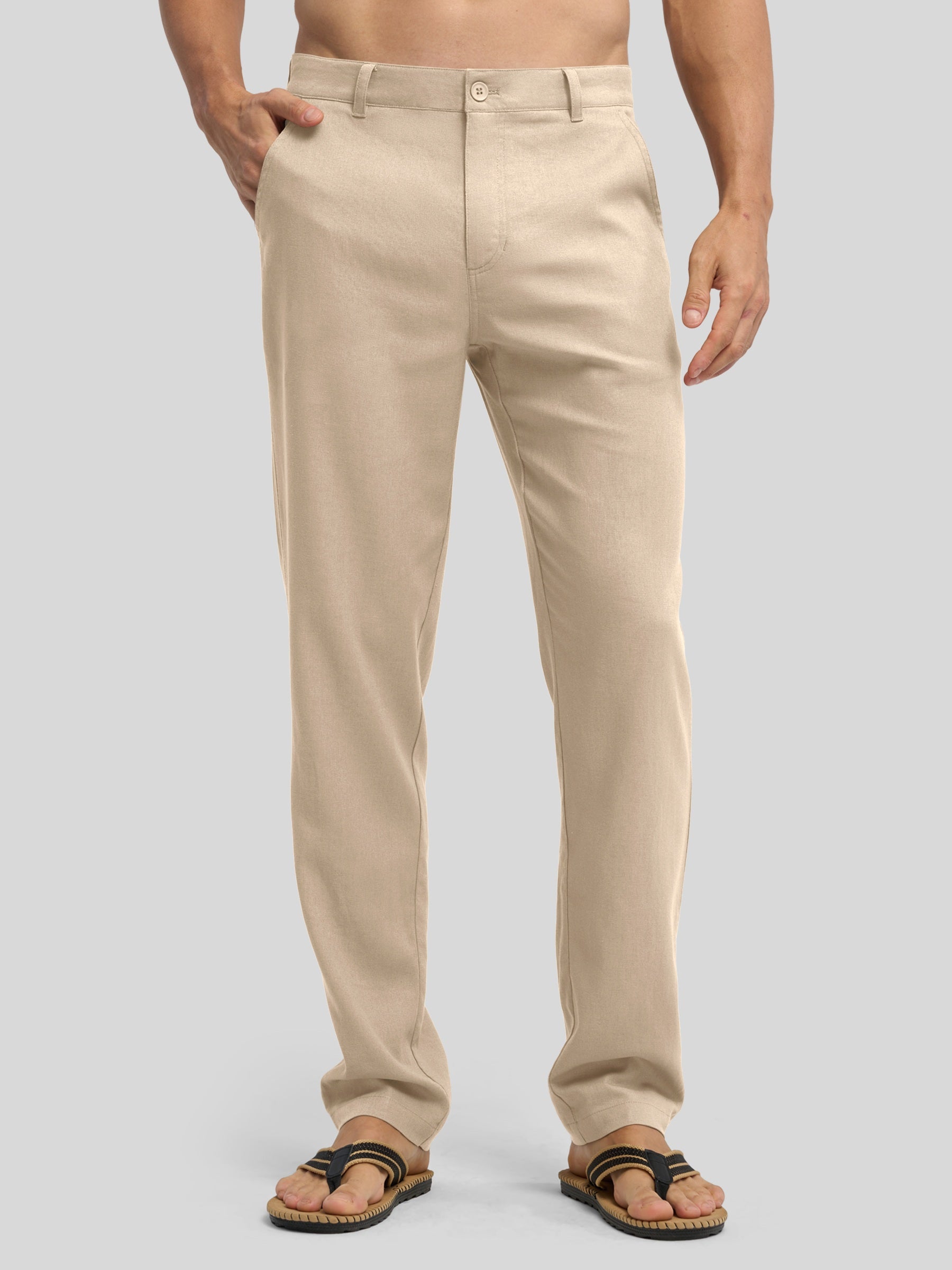 Men's Cotton Linen Breathable Casual Pants - Image 10