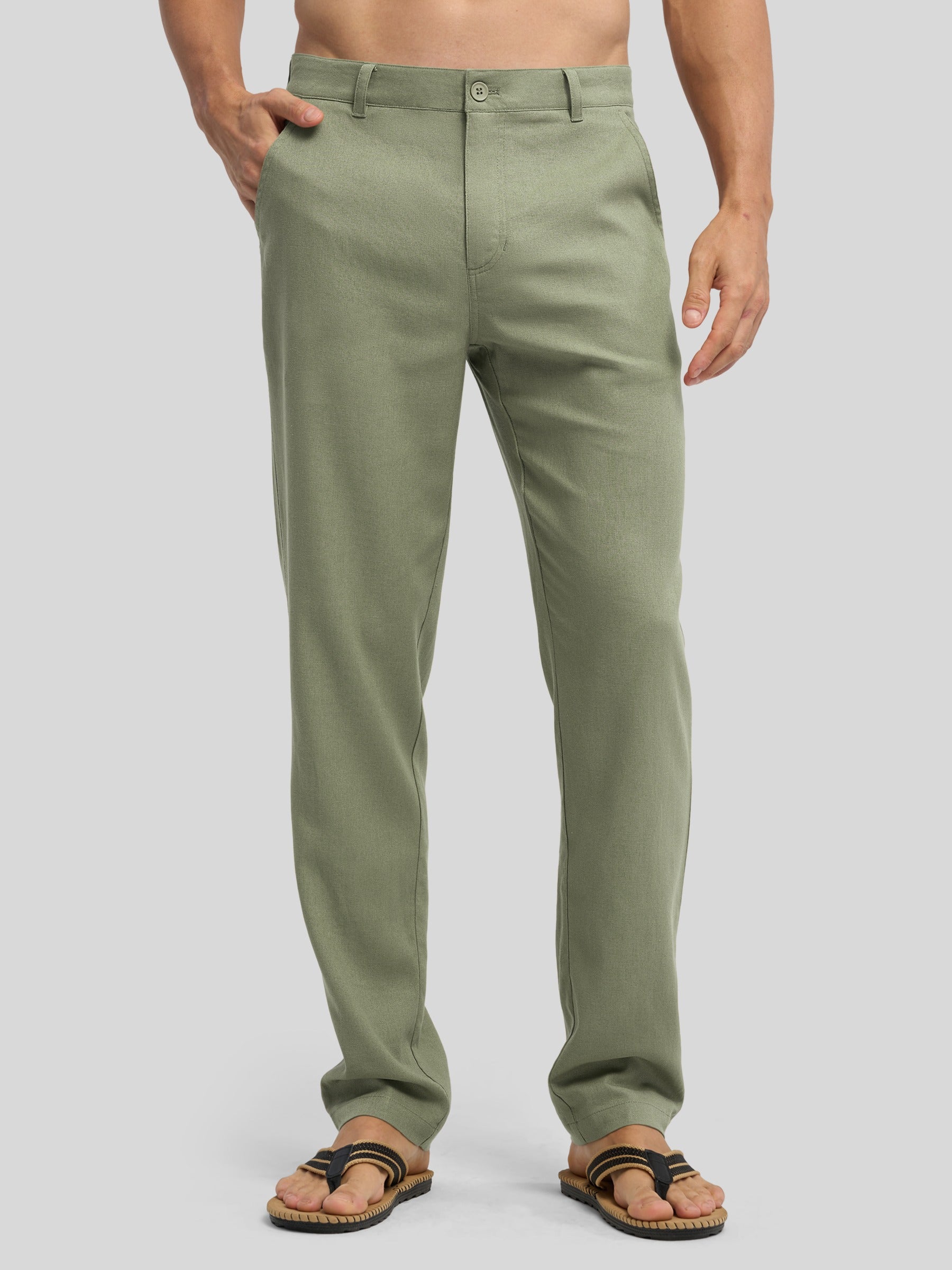 Men's Cotton Linen Breathable Casual Pants - Image 27