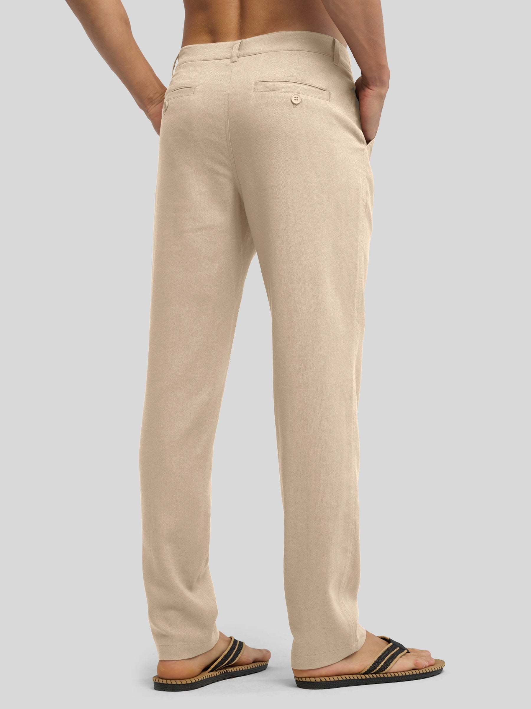 Men's Cotton Linen Breathable Casual Pants - Image 11
