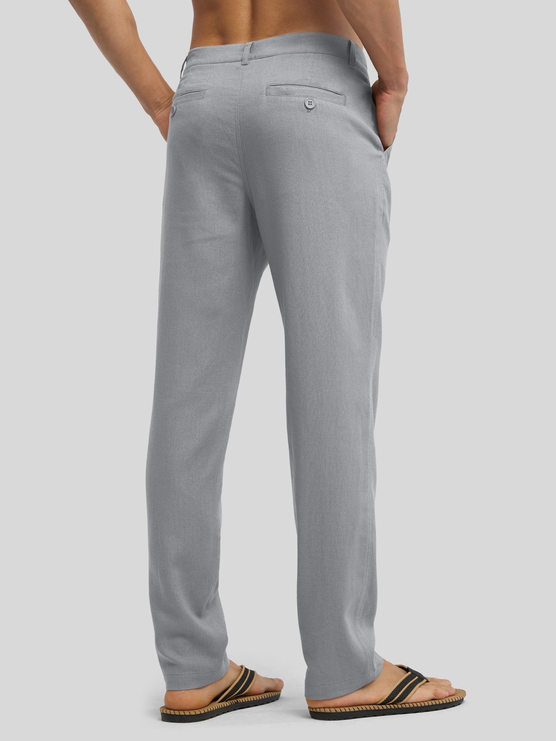 Men's Cotton Linen Breathable Casual Pants - Image 15