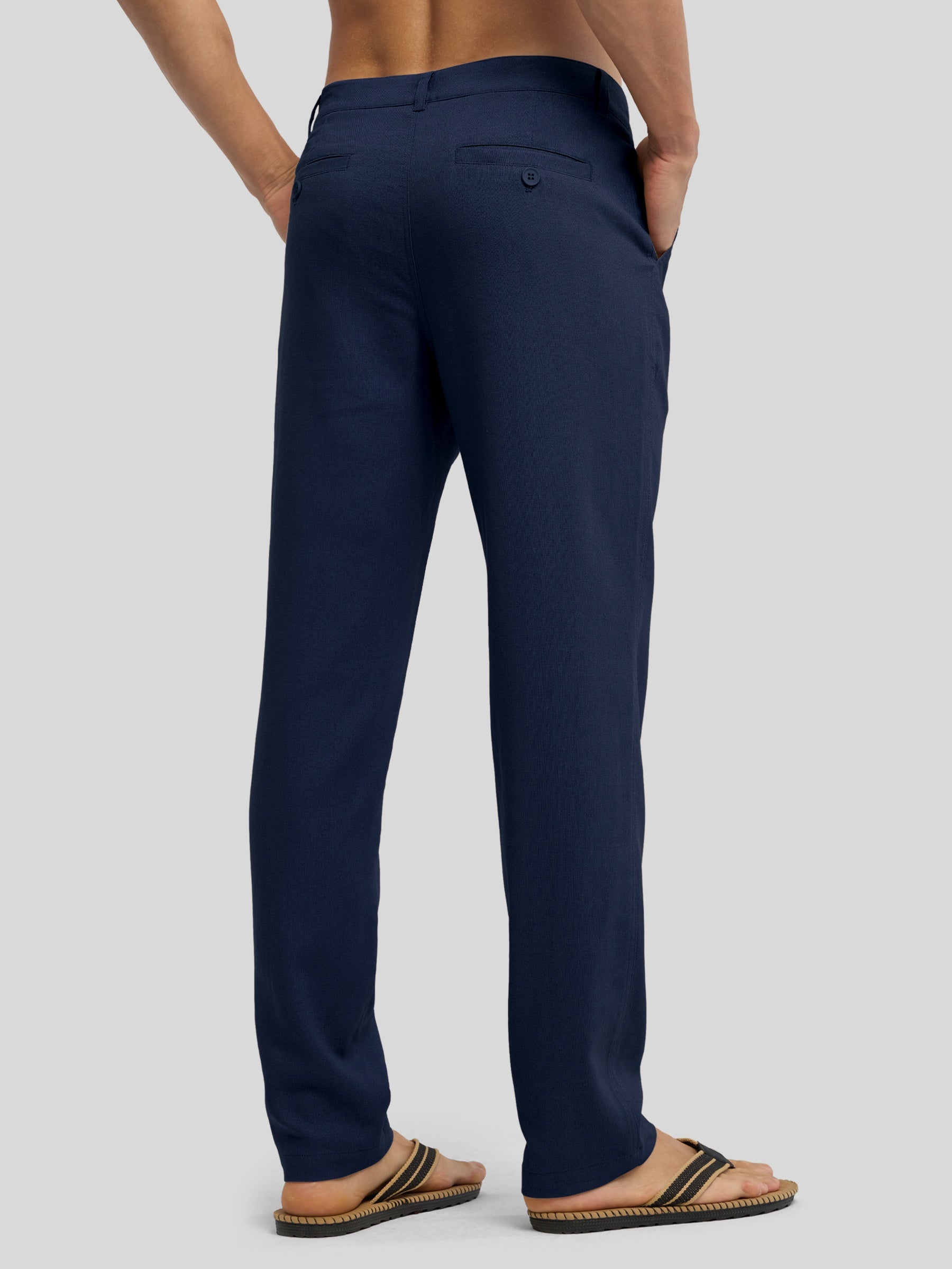 Men's Cotton Linen Breathable Casual Pants - Image 35