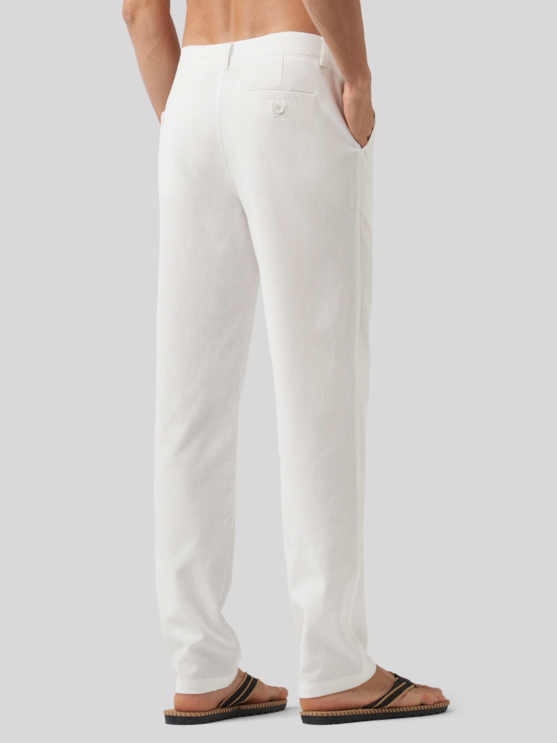 Men's Cotton Linen Breathable Casual Pants - Image 5