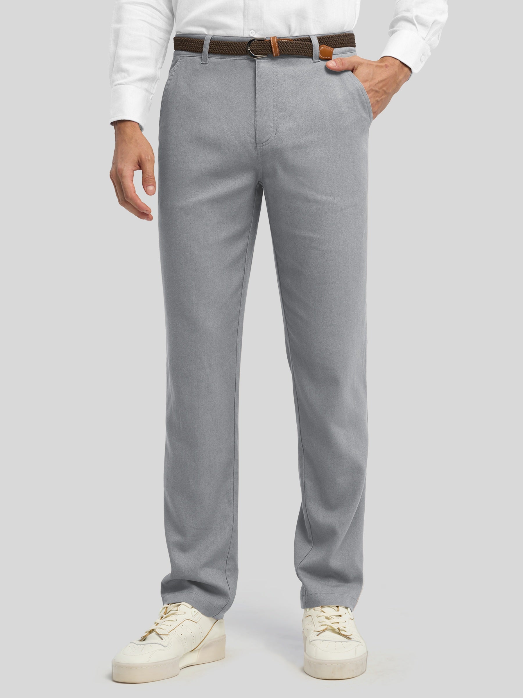 Men's Cotton Linen Breathable Casual Pants - Image 16