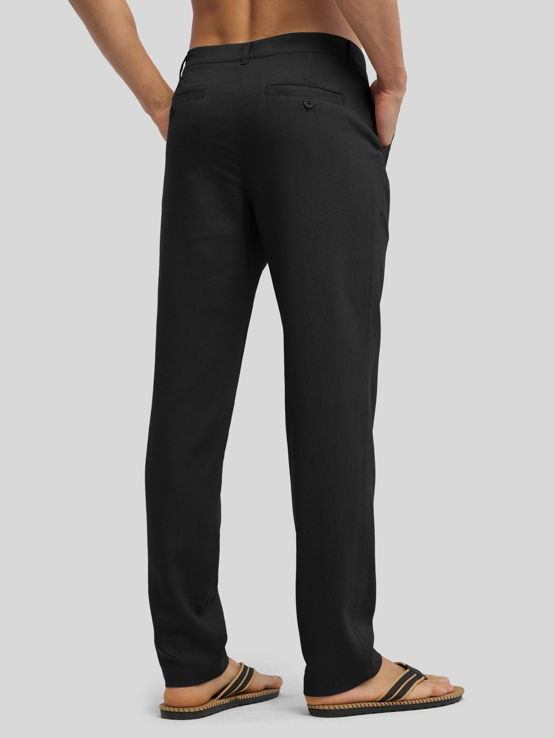 Men's Cotton Linen Breathable Casual Pants - Image 42