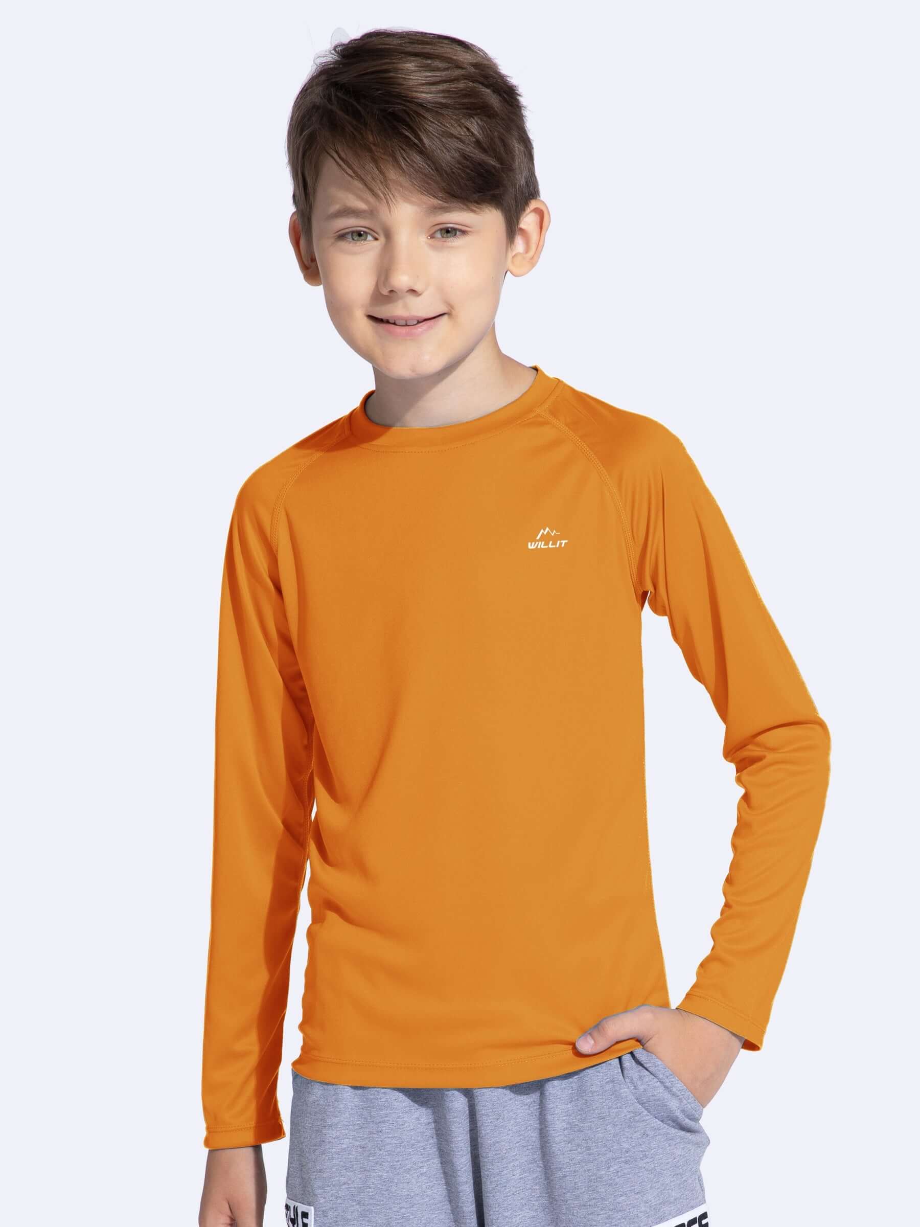 Boy's Long Sleeve Rash Guard Swim Shirts - Image 29