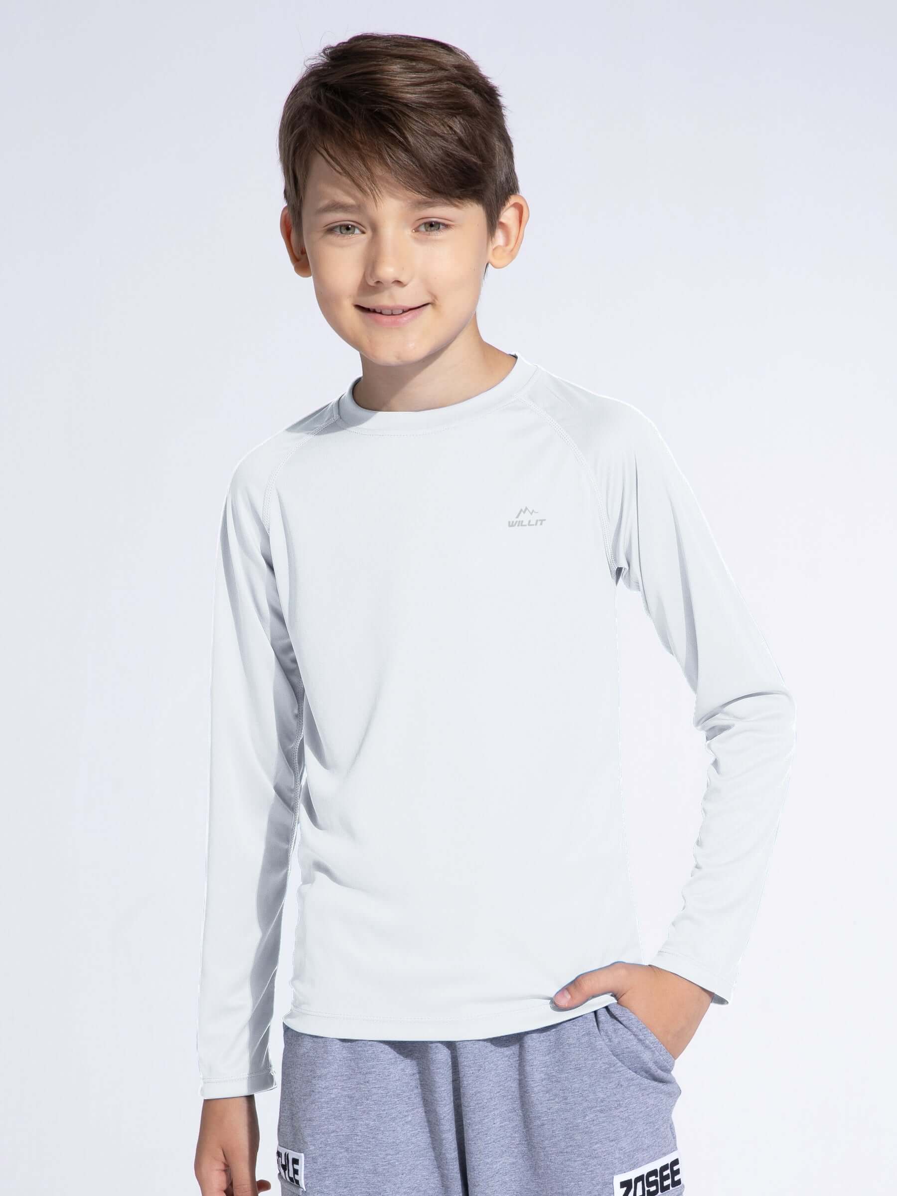 Boy's Long Sleeve Rash Guard Swim Shirts - Image 11