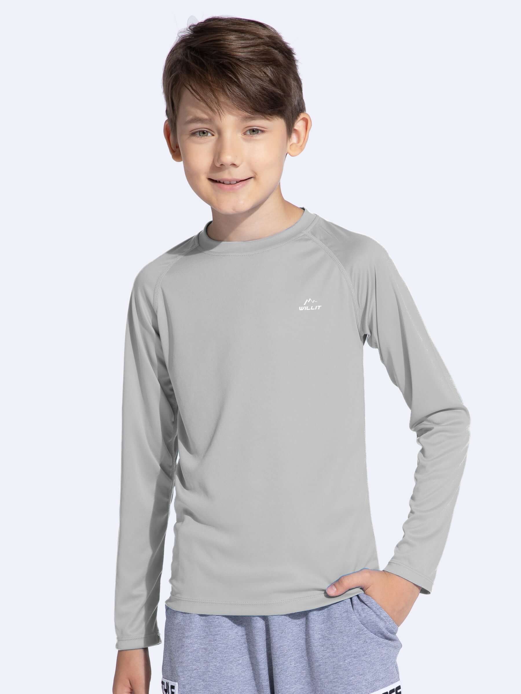 Boy's Long Sleeve Rash Guard Swim Shirts - Image 15