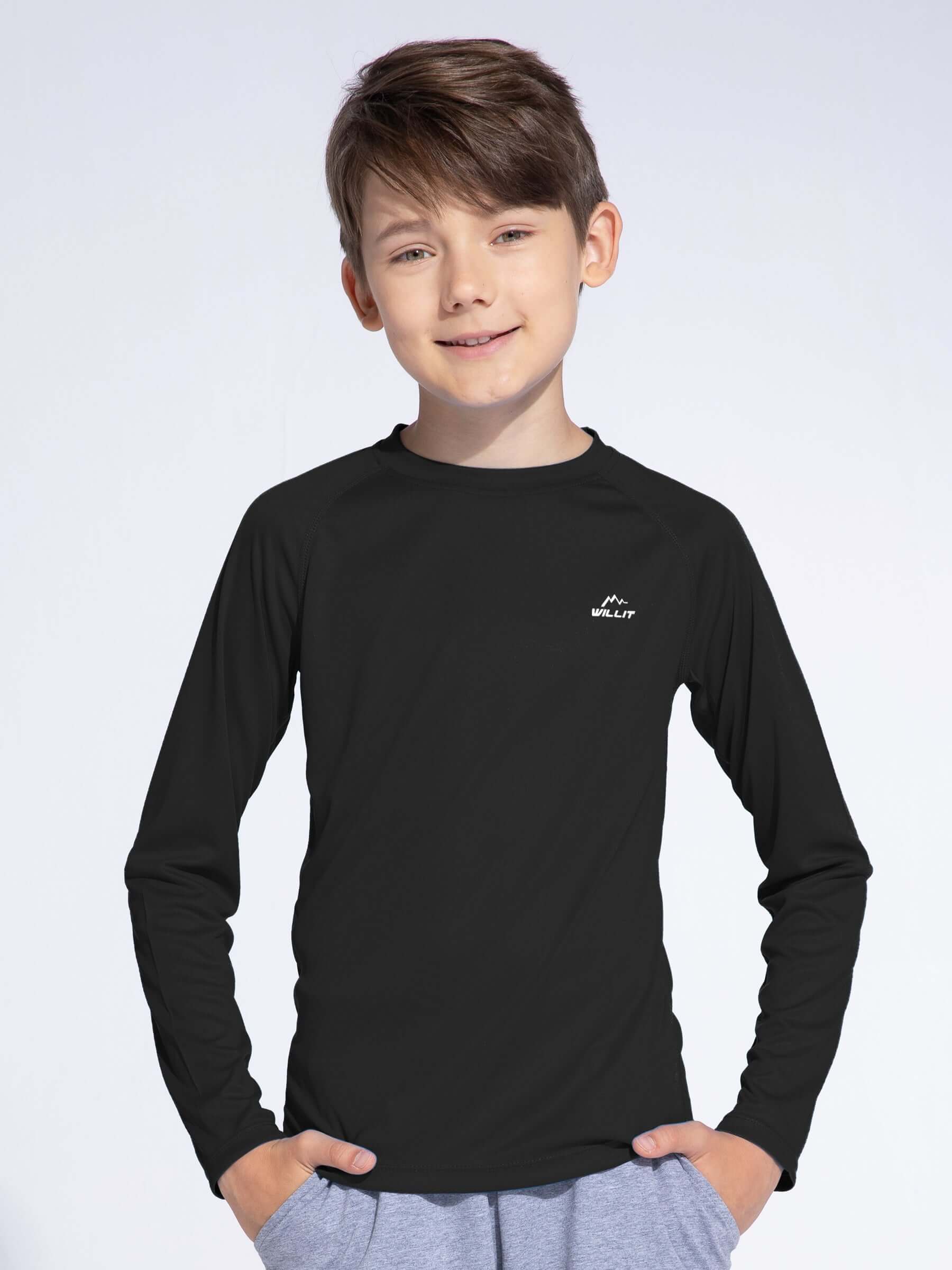 Boy's Long Sleeve Rash Guard Swim Shirts - Image 6