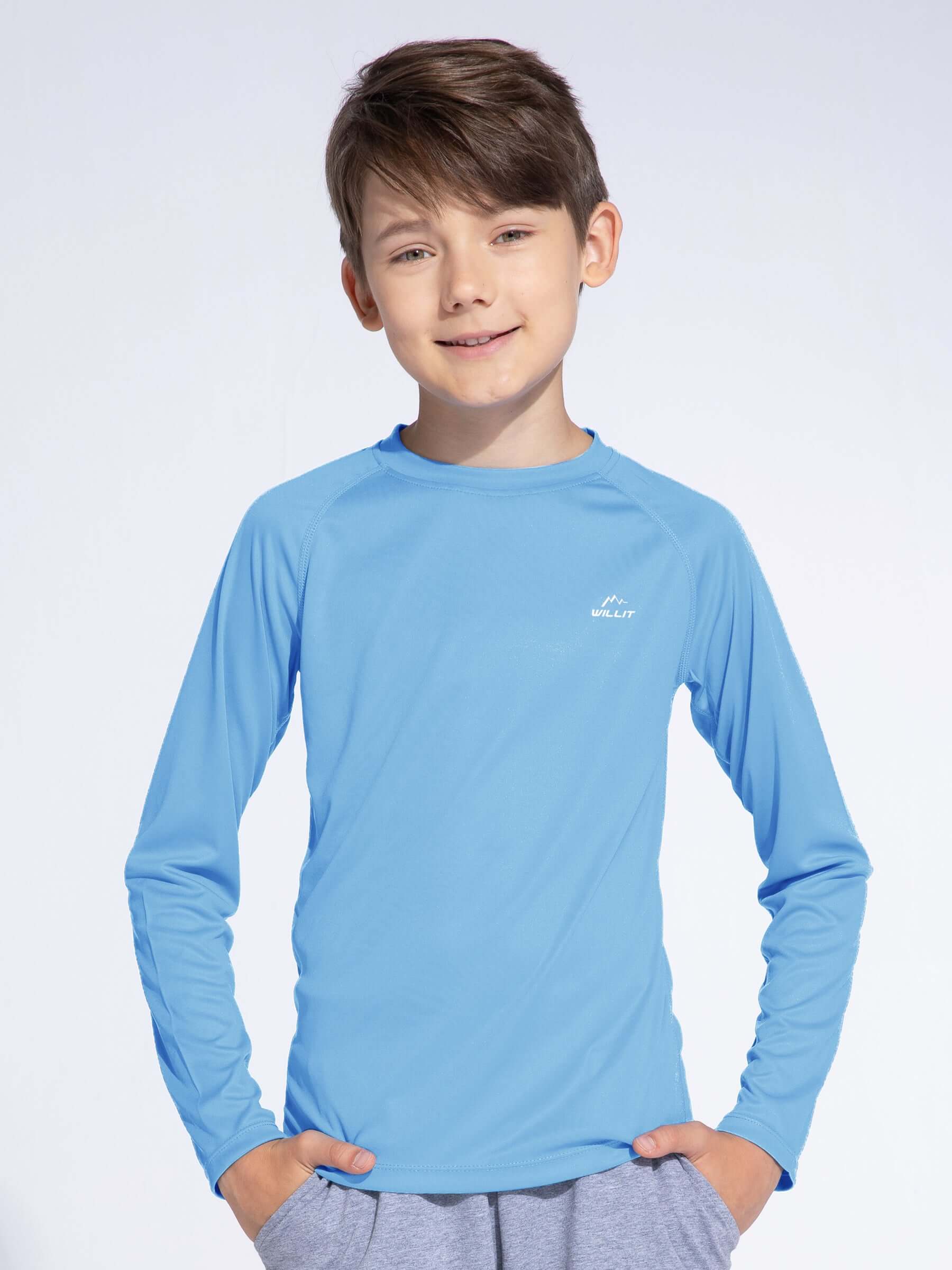 Boy's Long Sleeve Rash Guard Swim Shirts - Image 16