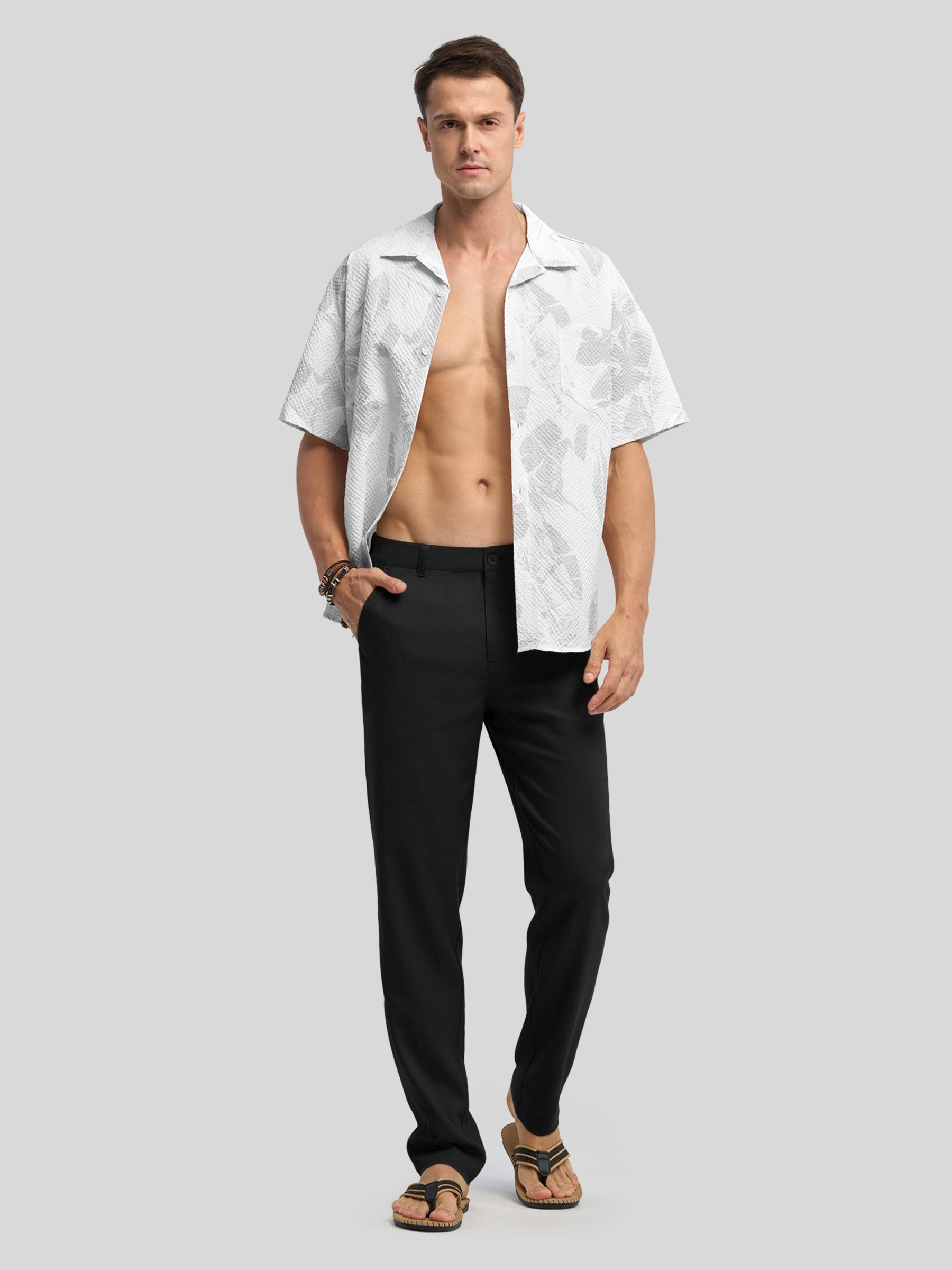Men's Cotton Linen Breathable Casual Pants - Image 39