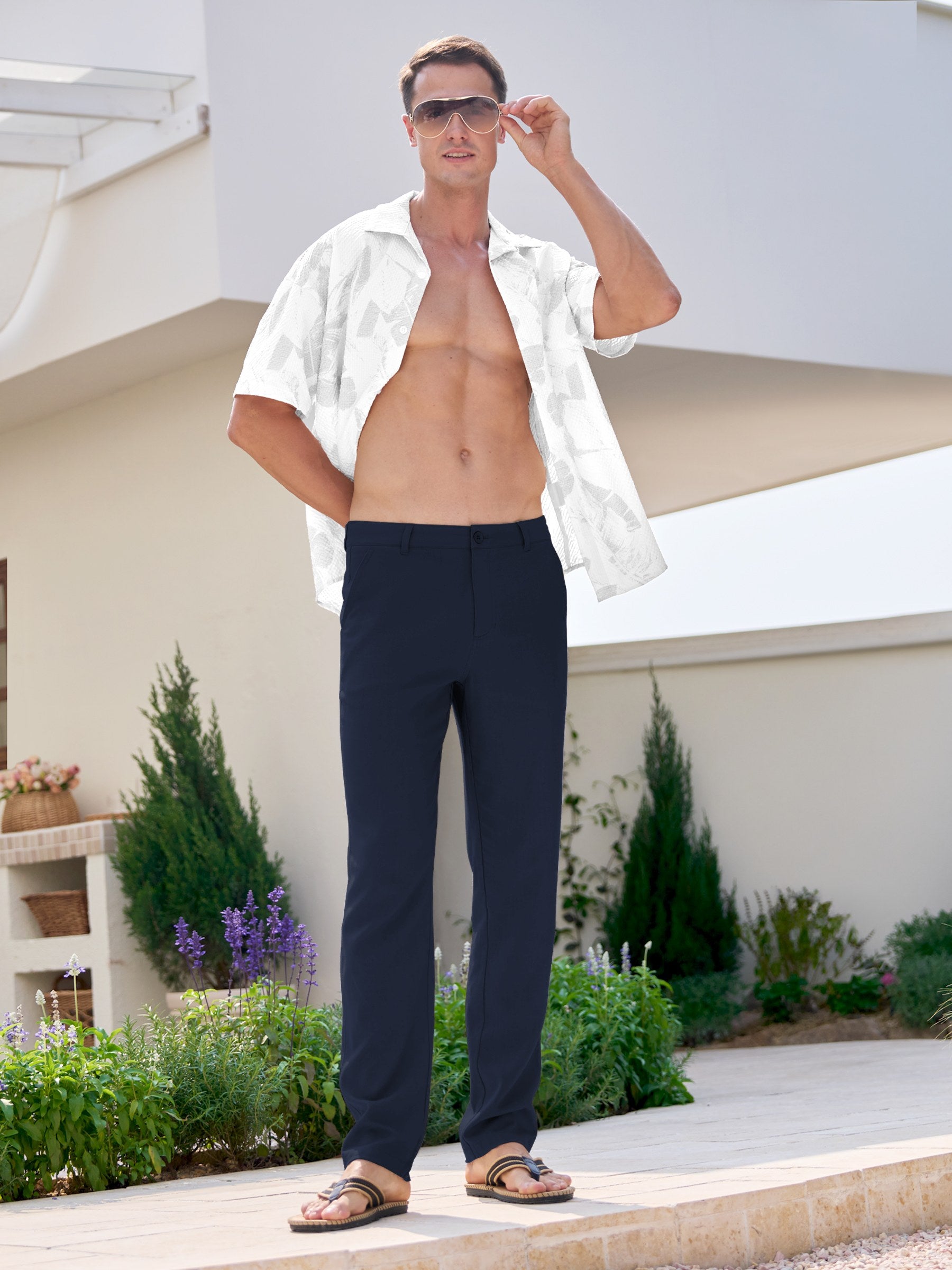 Men's Cotton Linen Breathable Casual Pants - Image 33