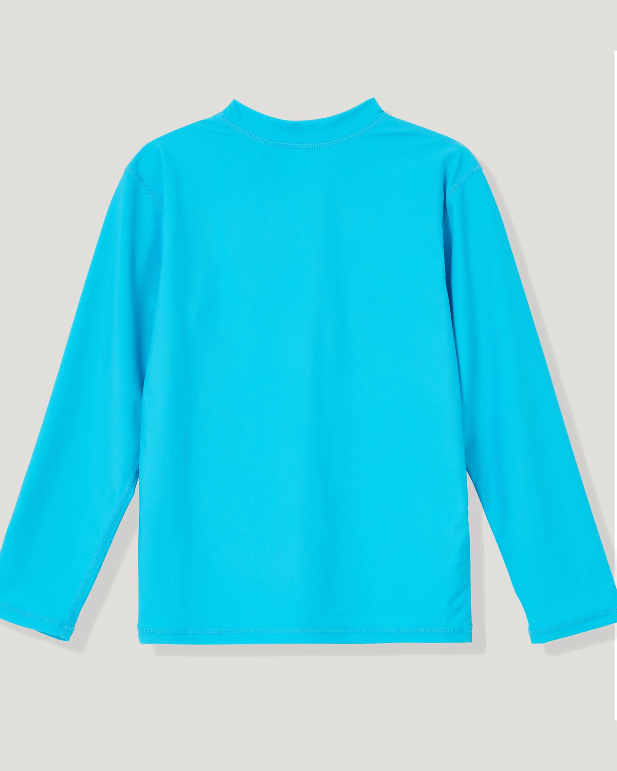 Boy's Solid Long Sleeve Rashguard Shirts - Image 18