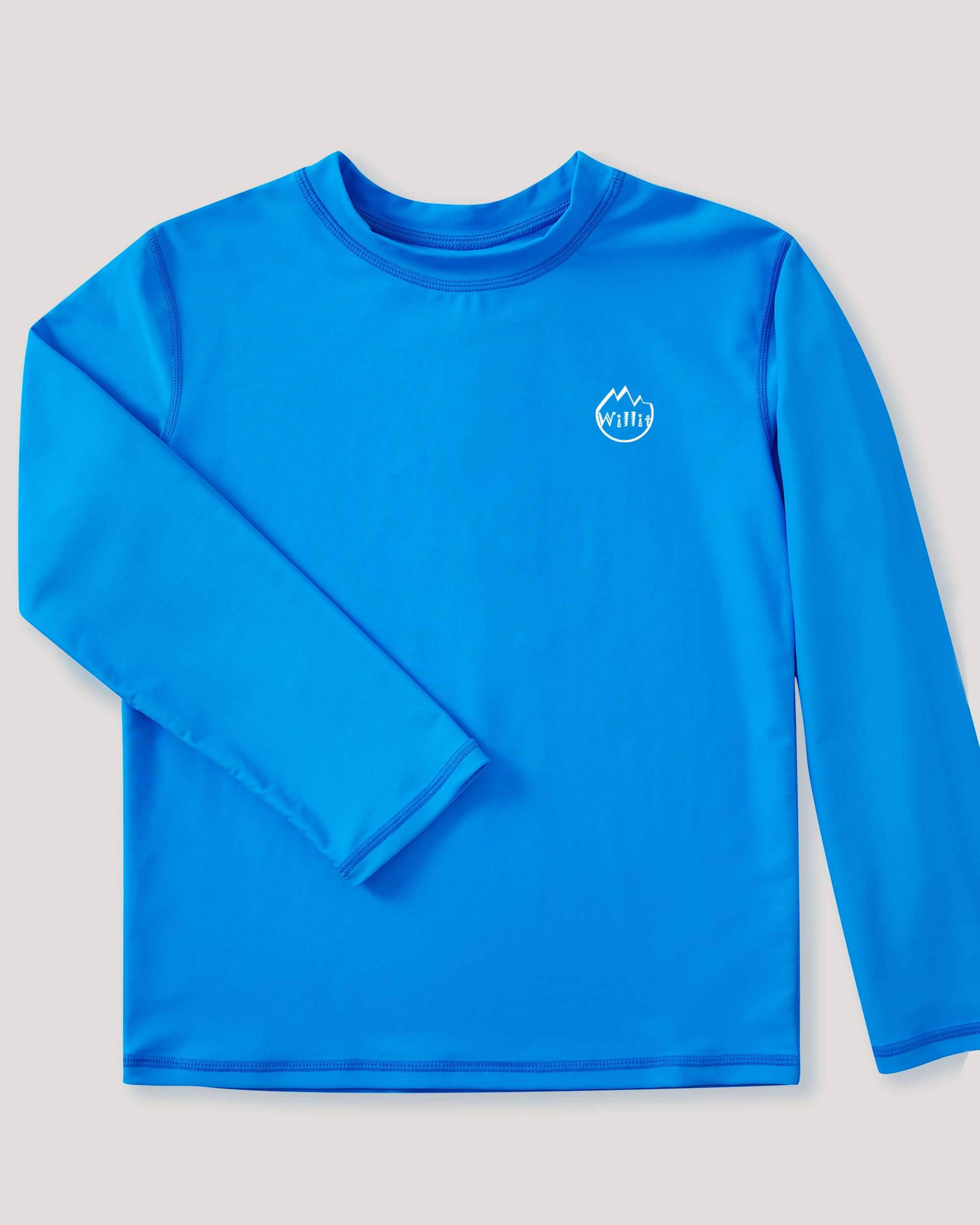 Boy's Solid Long Sleeve Rashguard Shirts - Image 6