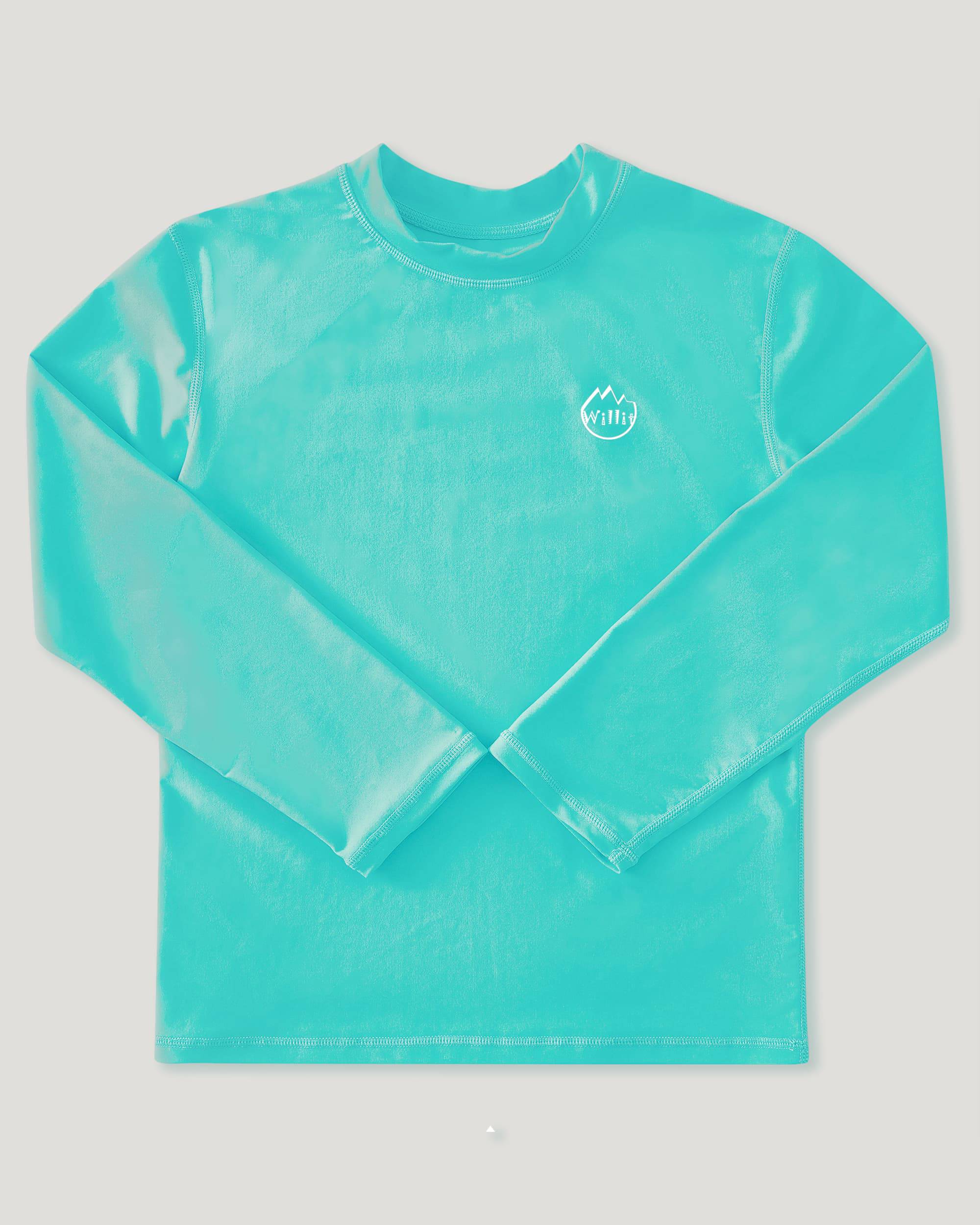 Boy's Solid Long Sleeve Rashguard Shirts - Image 25
