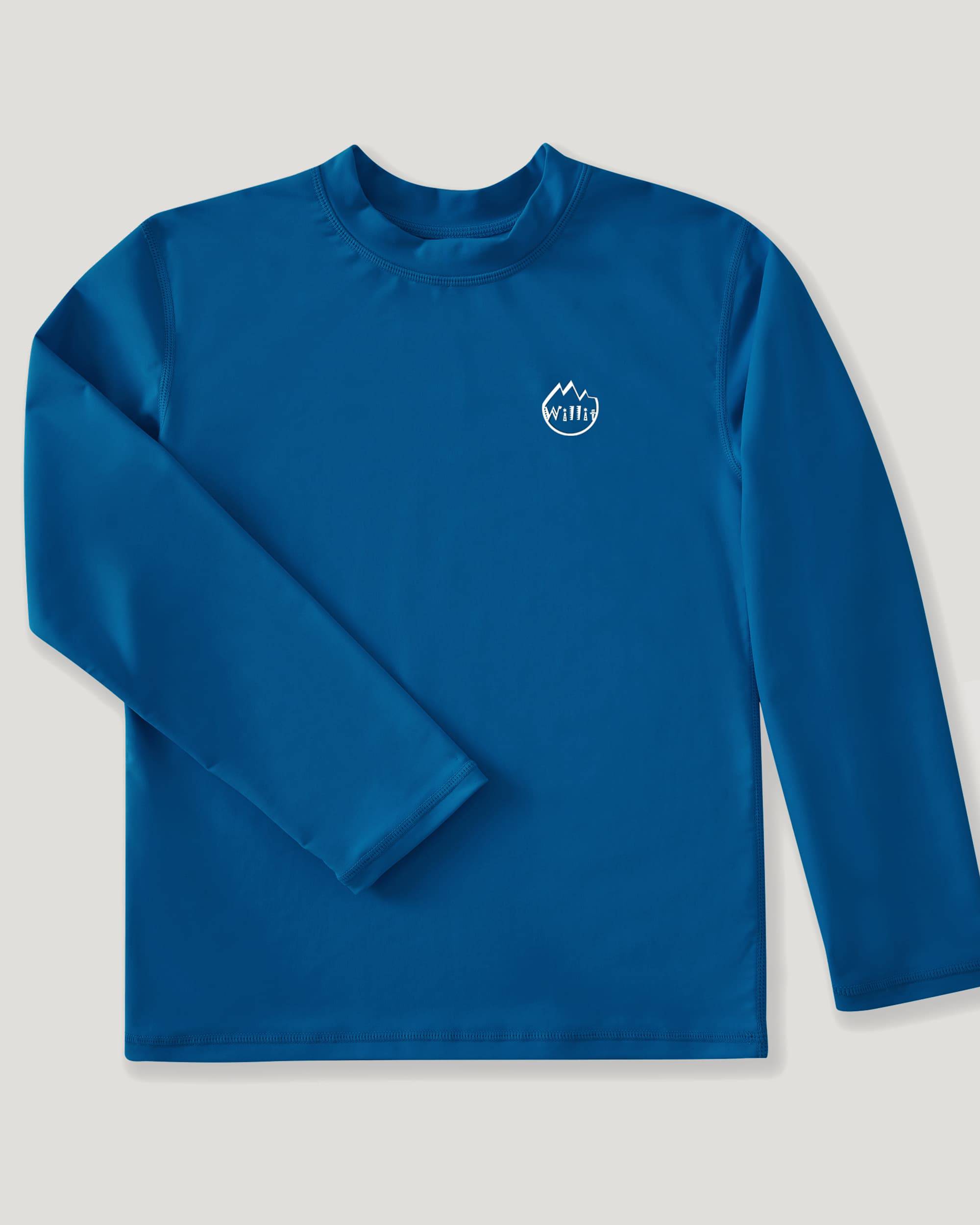 Boy's Solid Long Sleeve Rashguard Shirts - Image 3
