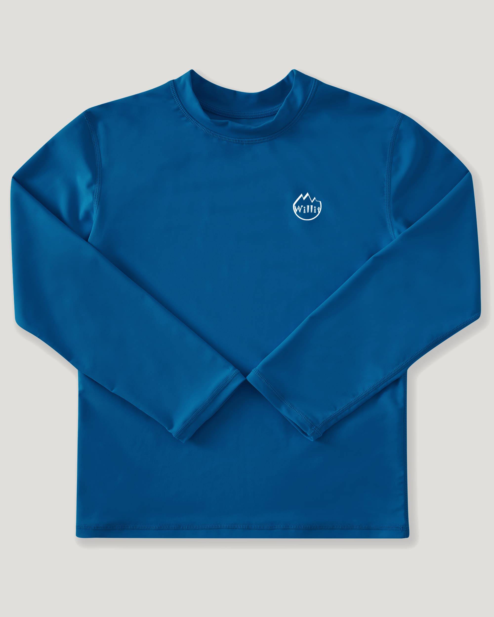 Boy's Solid Long Sleeve Rashguard Shirts - Image 5
