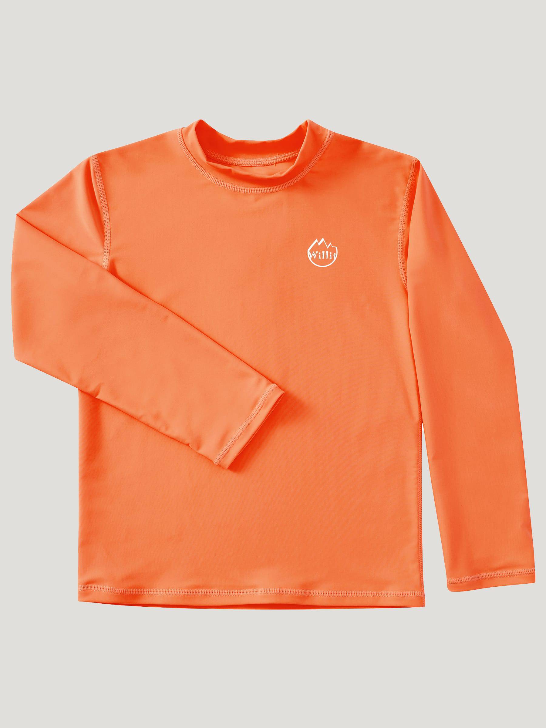 Boy's Solid Long Sleeve Rashguard Shirts - Image 20