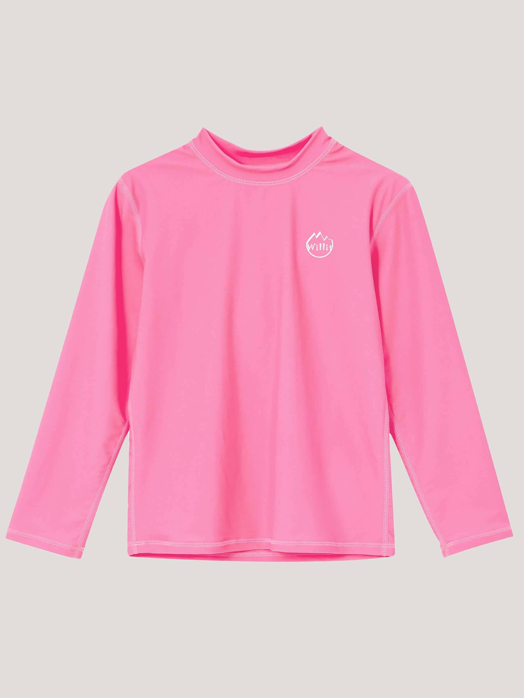 Boy's Solid Long Sleeve Rashguard Shirts - Image 2