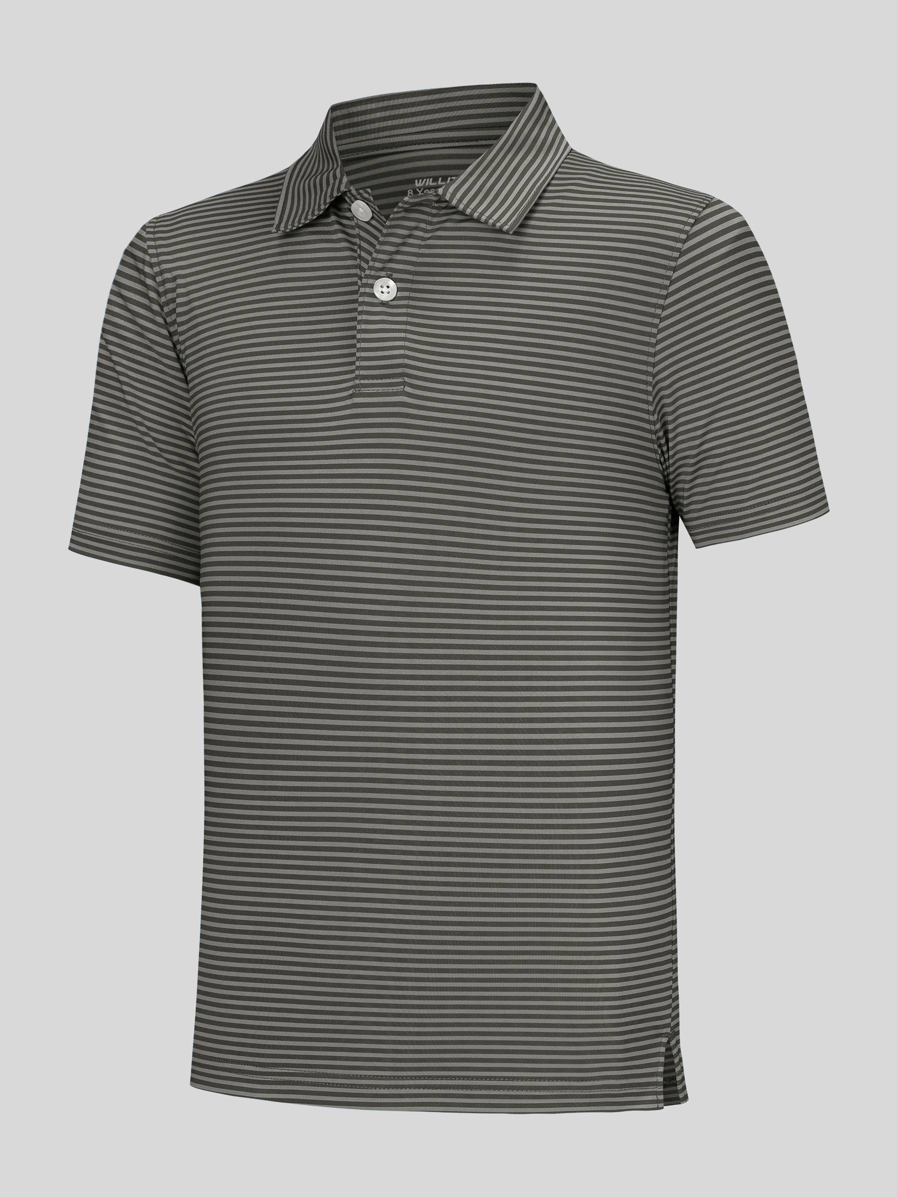 Boy's Striped Golf Polo Shirts - Image 47
