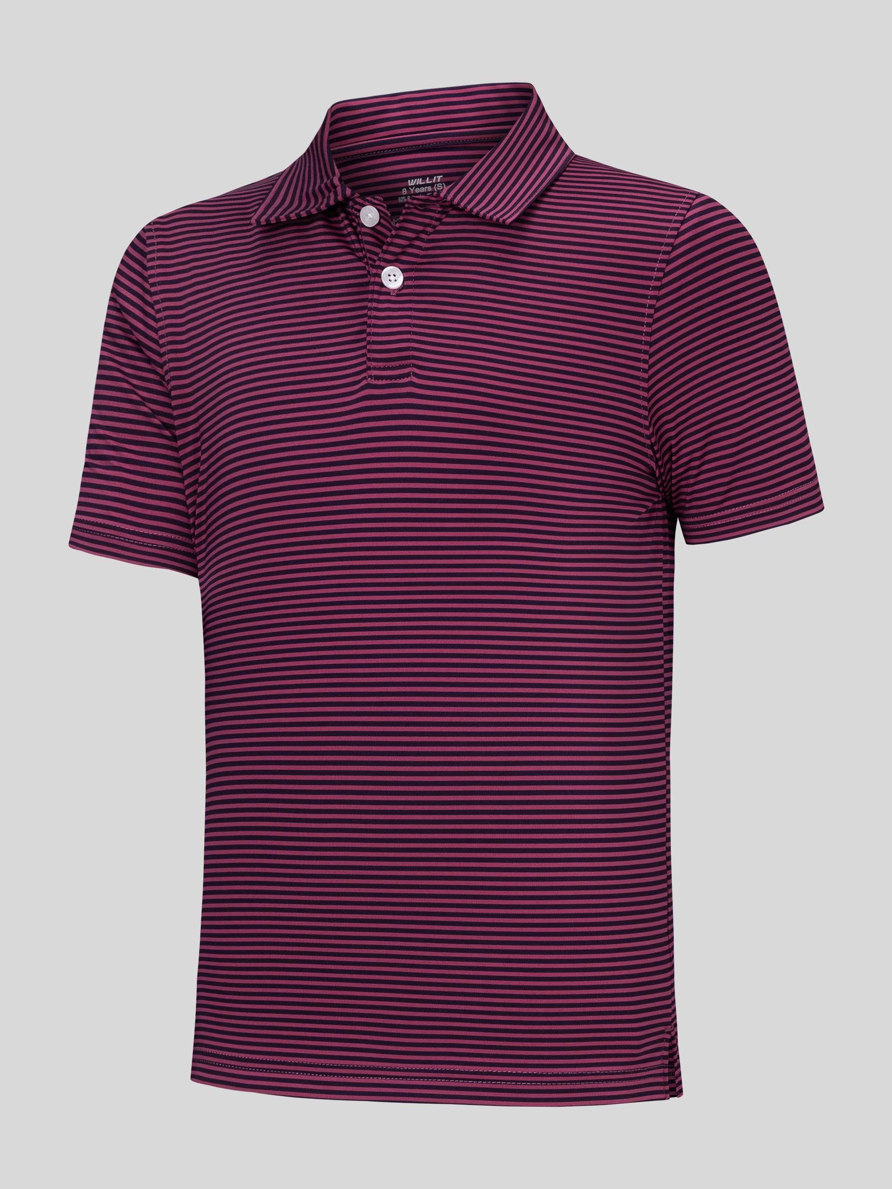 Boy's Striped Golf Polo Shirts - Image 12