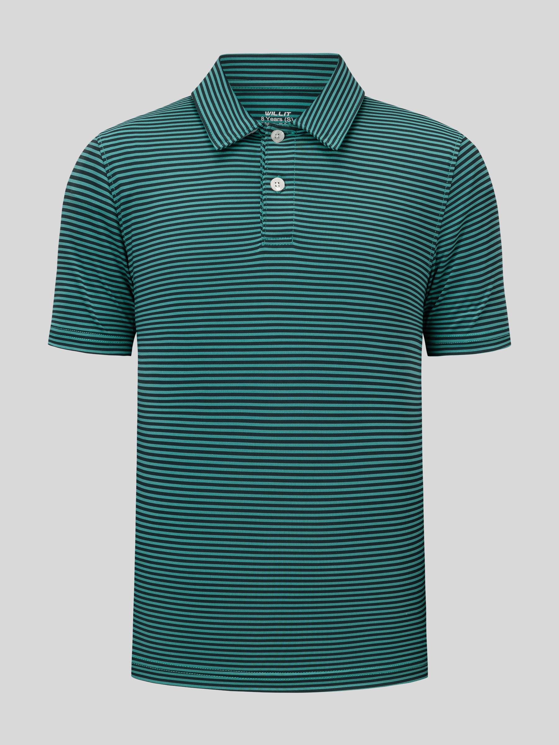 Boy's Striped Golf Polo Shirts - Image 16