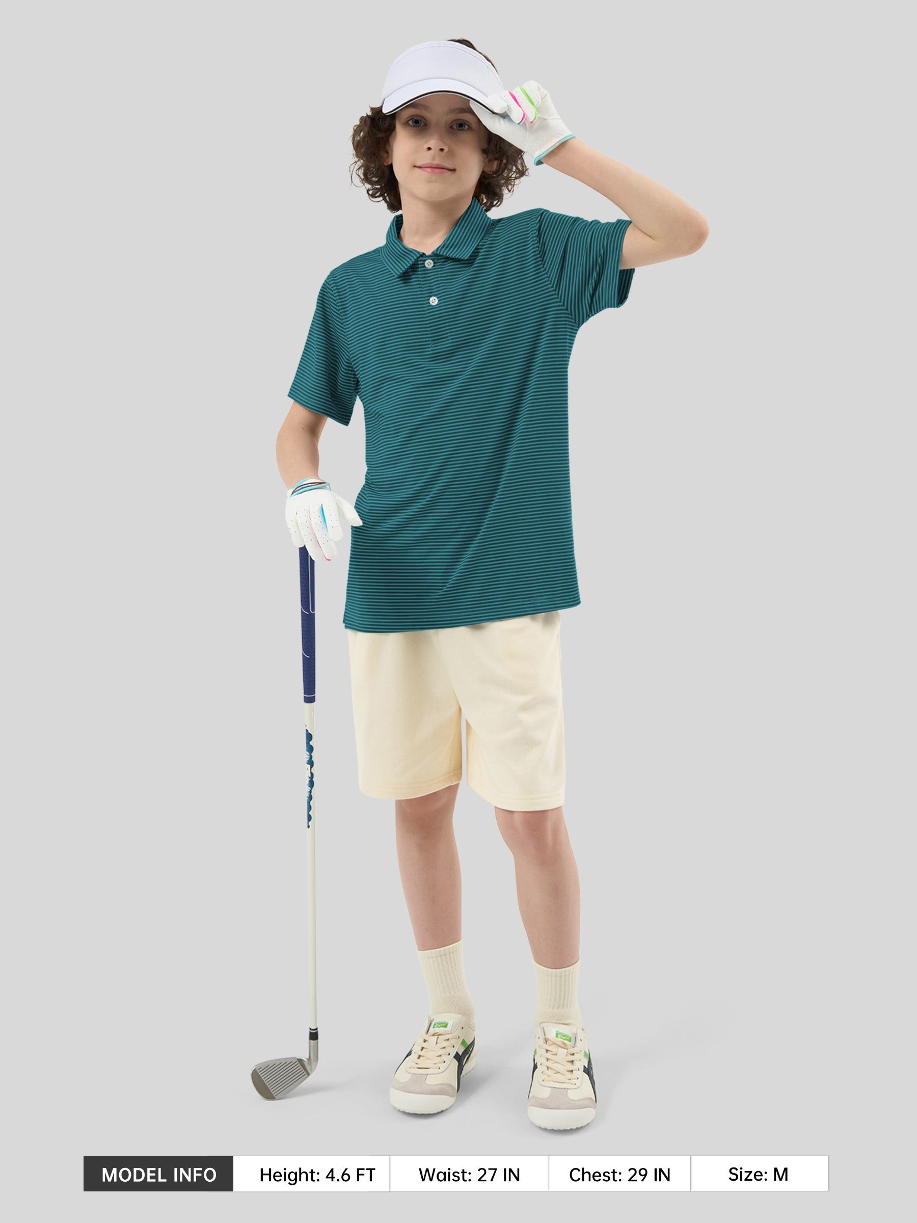 Boy's Striped Golf Polo Shirts - Image 20