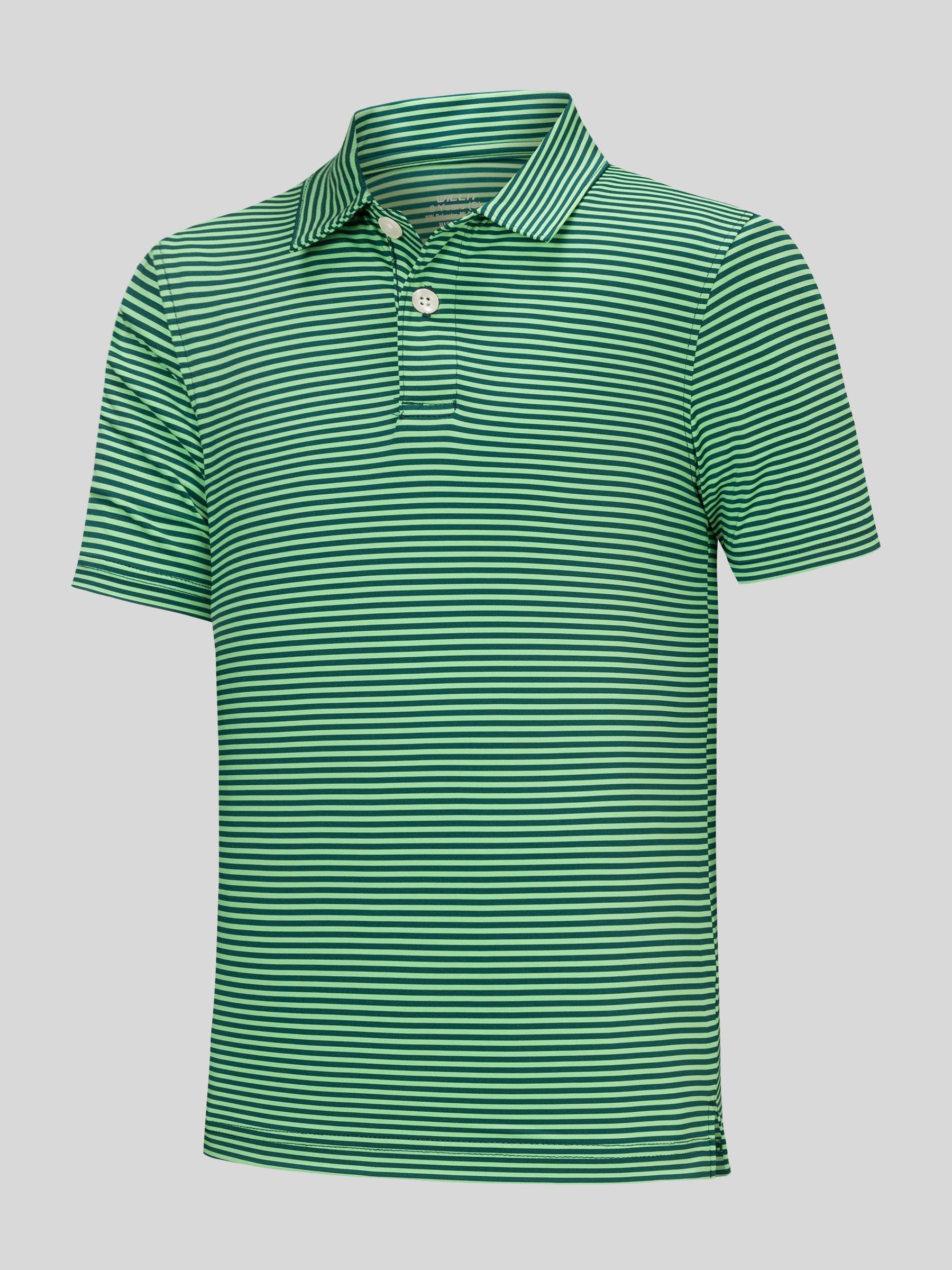 Boy's Striped Golf Polo Shirts - Image 4