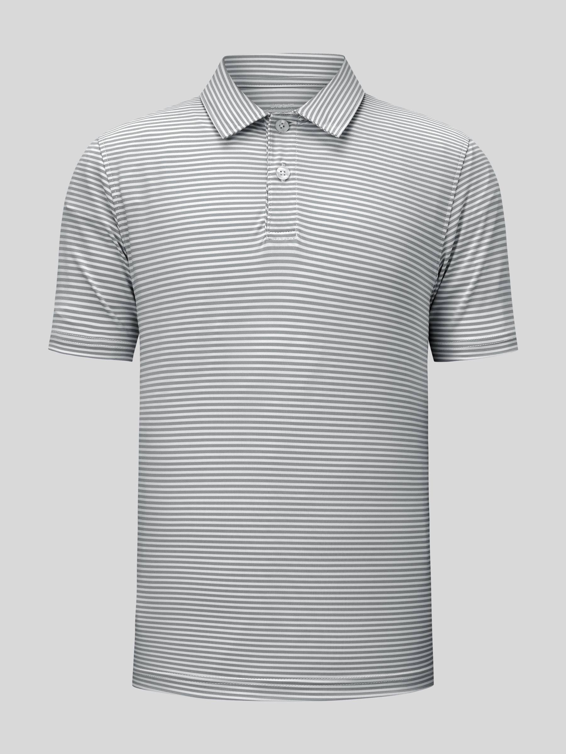 Boy's Striped Golf Polo Shirts - Image 26