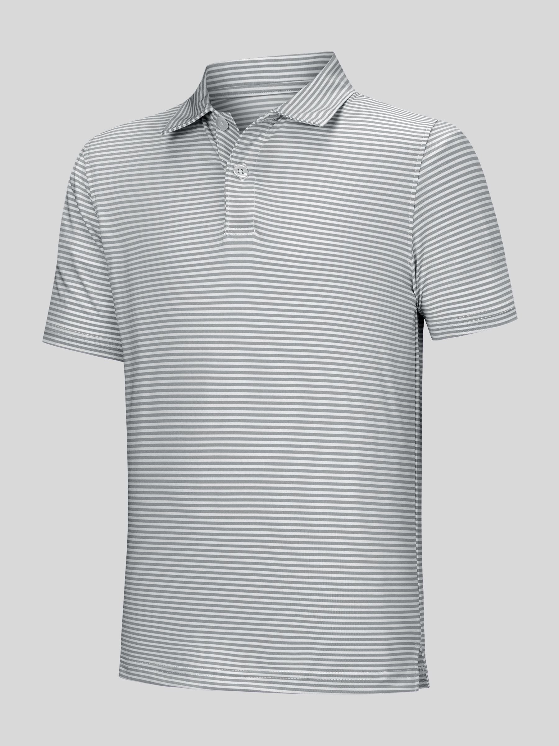 Boy's Striped Golf Polo Shirts - Image 27