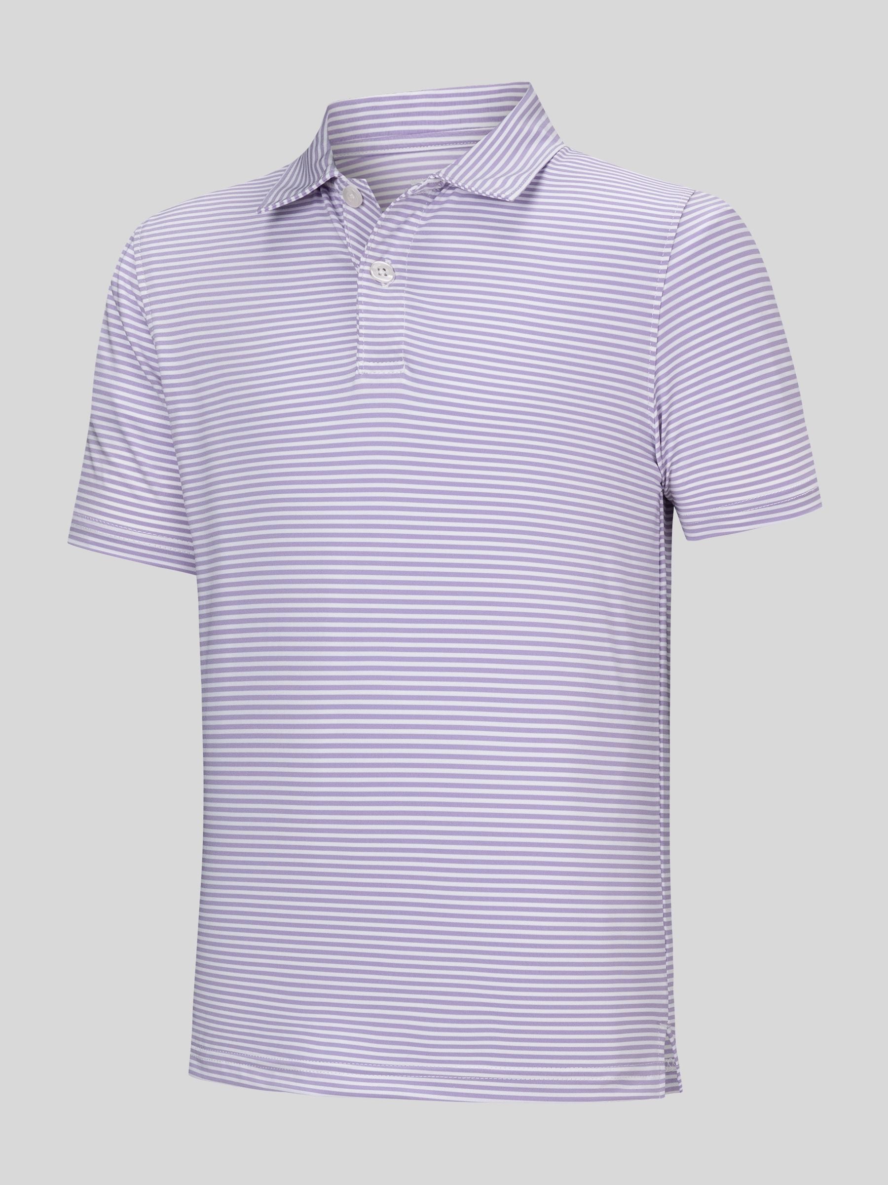 Boy's Striped Golf Polo Shirts - Image 32