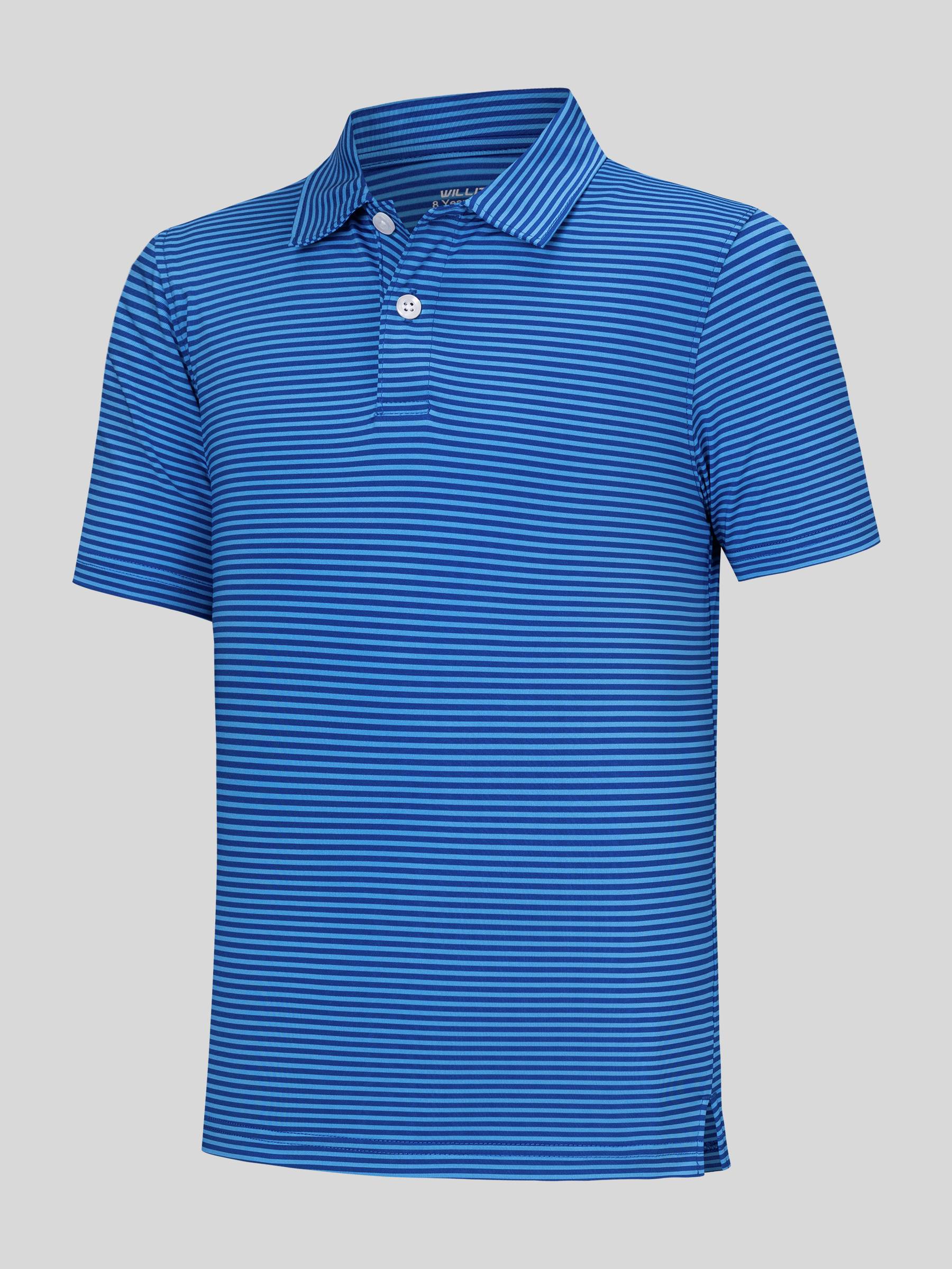 Boy's Striped Golf Polo Shirts - Image 37