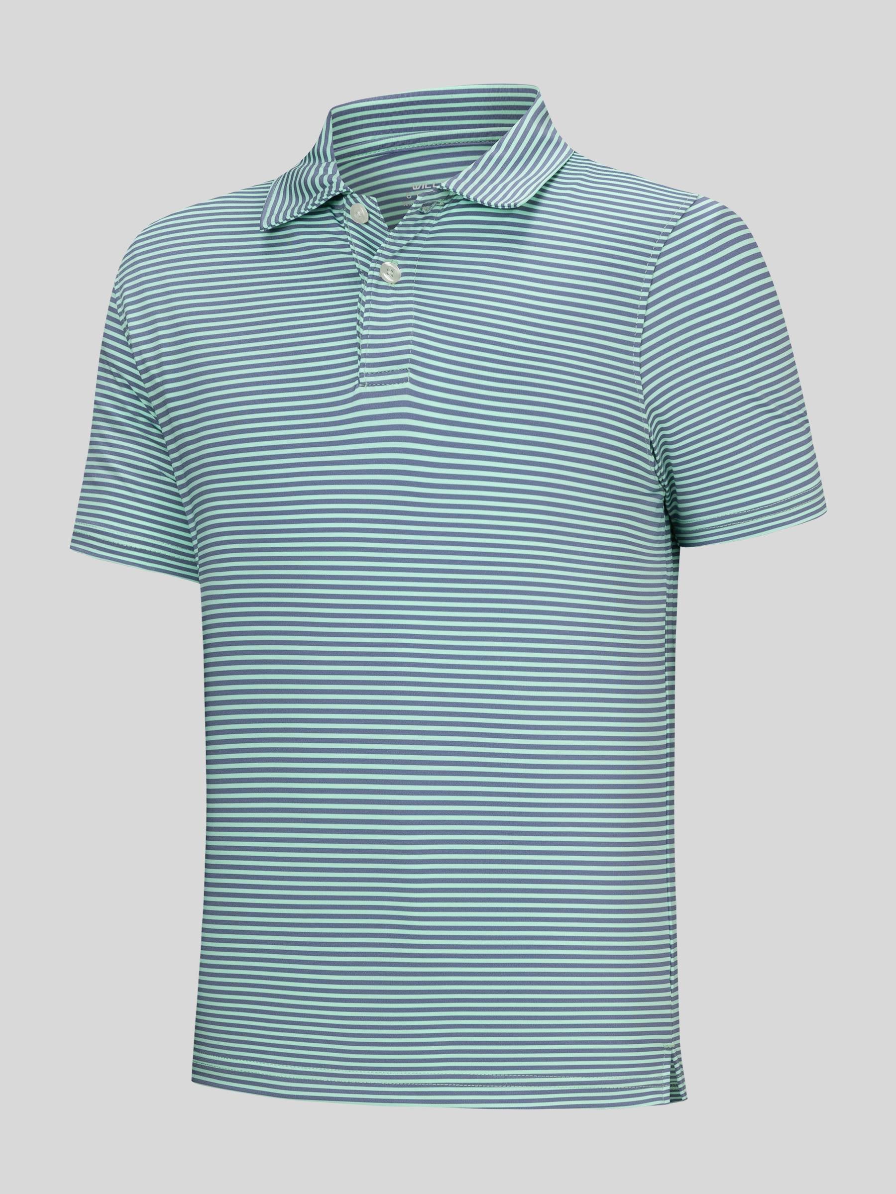 Boy's Striped Golf Polo Shirts - Image 7