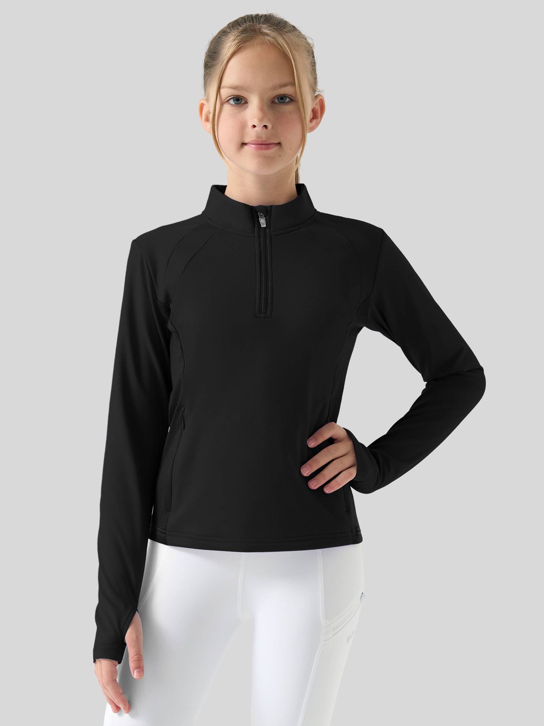 Girls Fleece Horse Riding Long Sleeve Shirts - Image 11