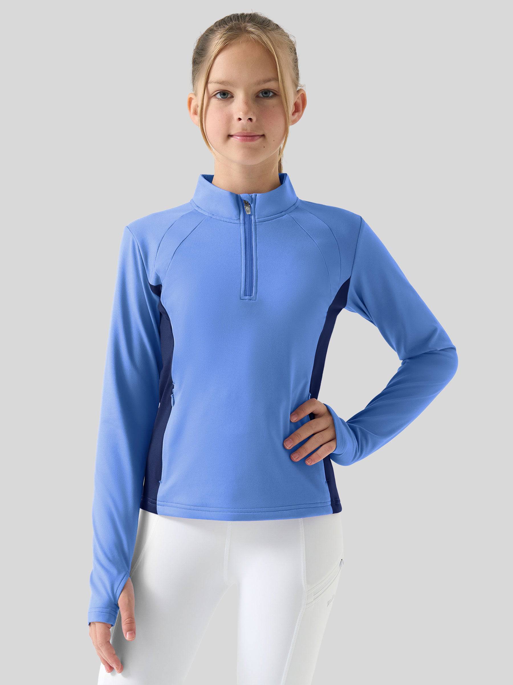 Girls Fleece Horse Riding Long Sleeve Shirts - Image 15