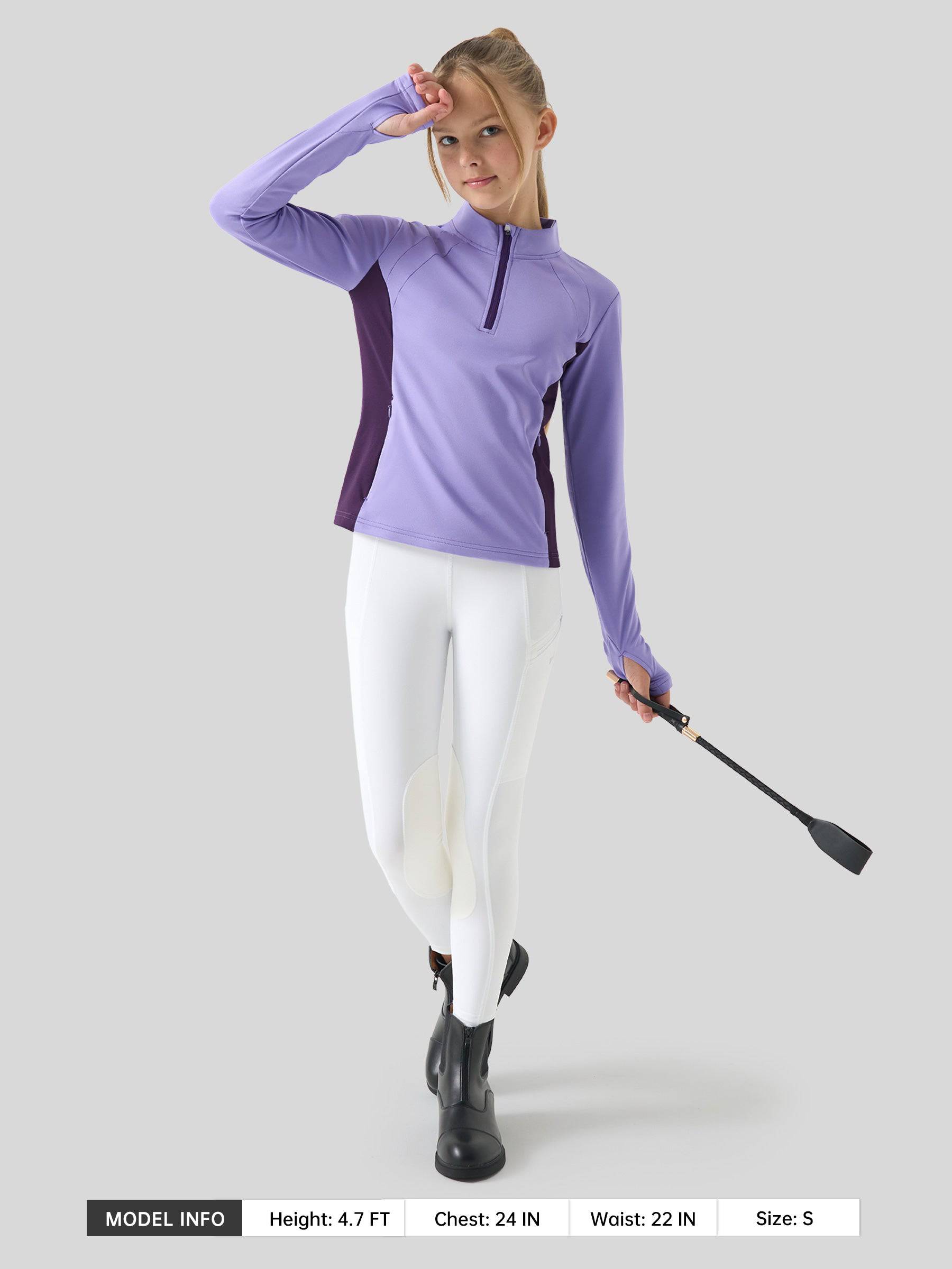 Girls Fleece Horse Riding Long Sleeve Shirts - Image 9
