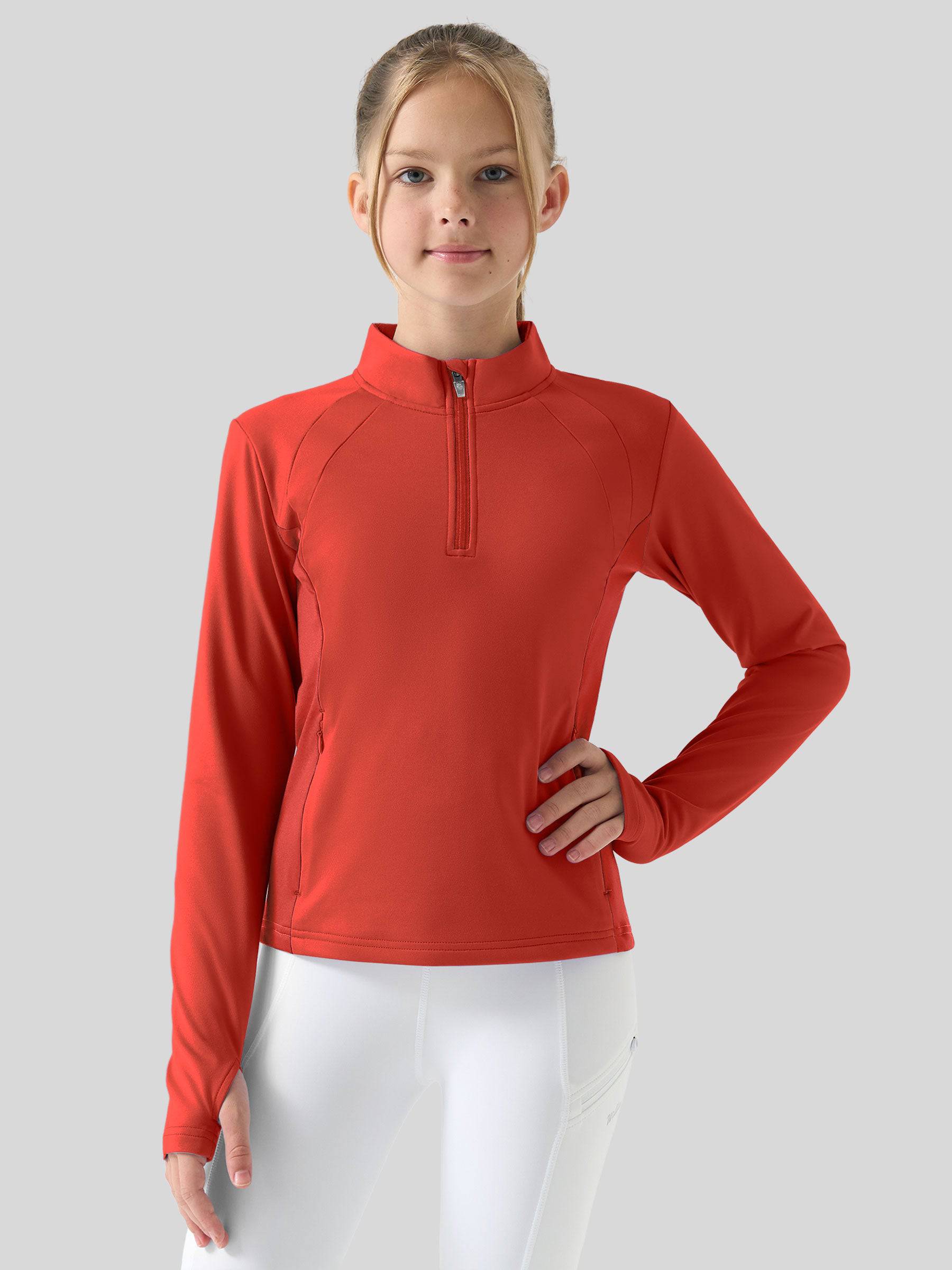 Girls Fleece Horse Riding Long Sleeve Shirts - Image 19