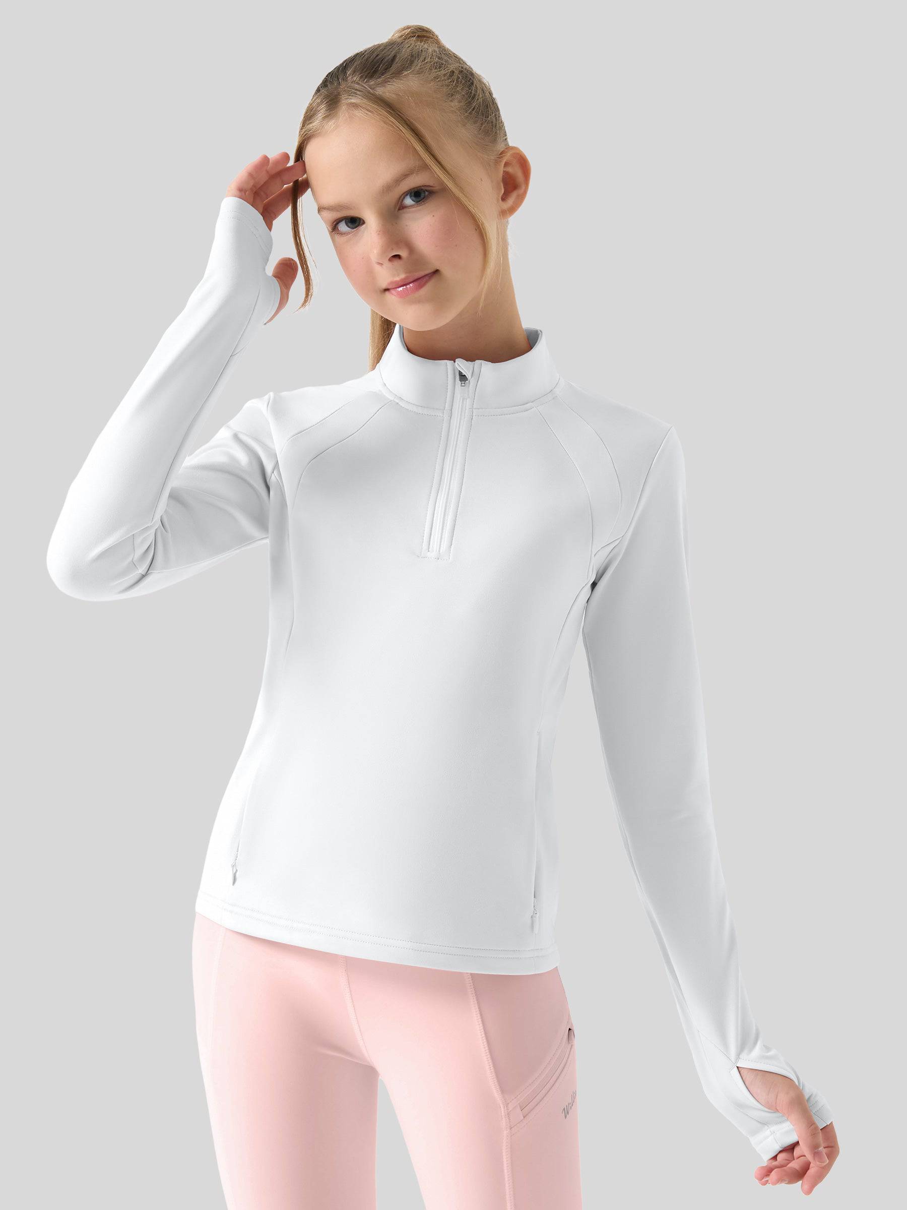 Girls Fleece Horse Riding Long Sleeve Shirts - Image 26