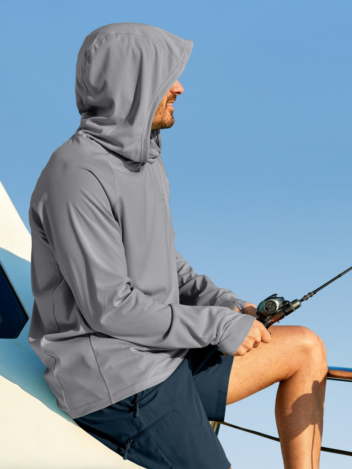 Men's Aero Sun Long Sleeve Fishing Hoodie UPF 50+ - Image 8