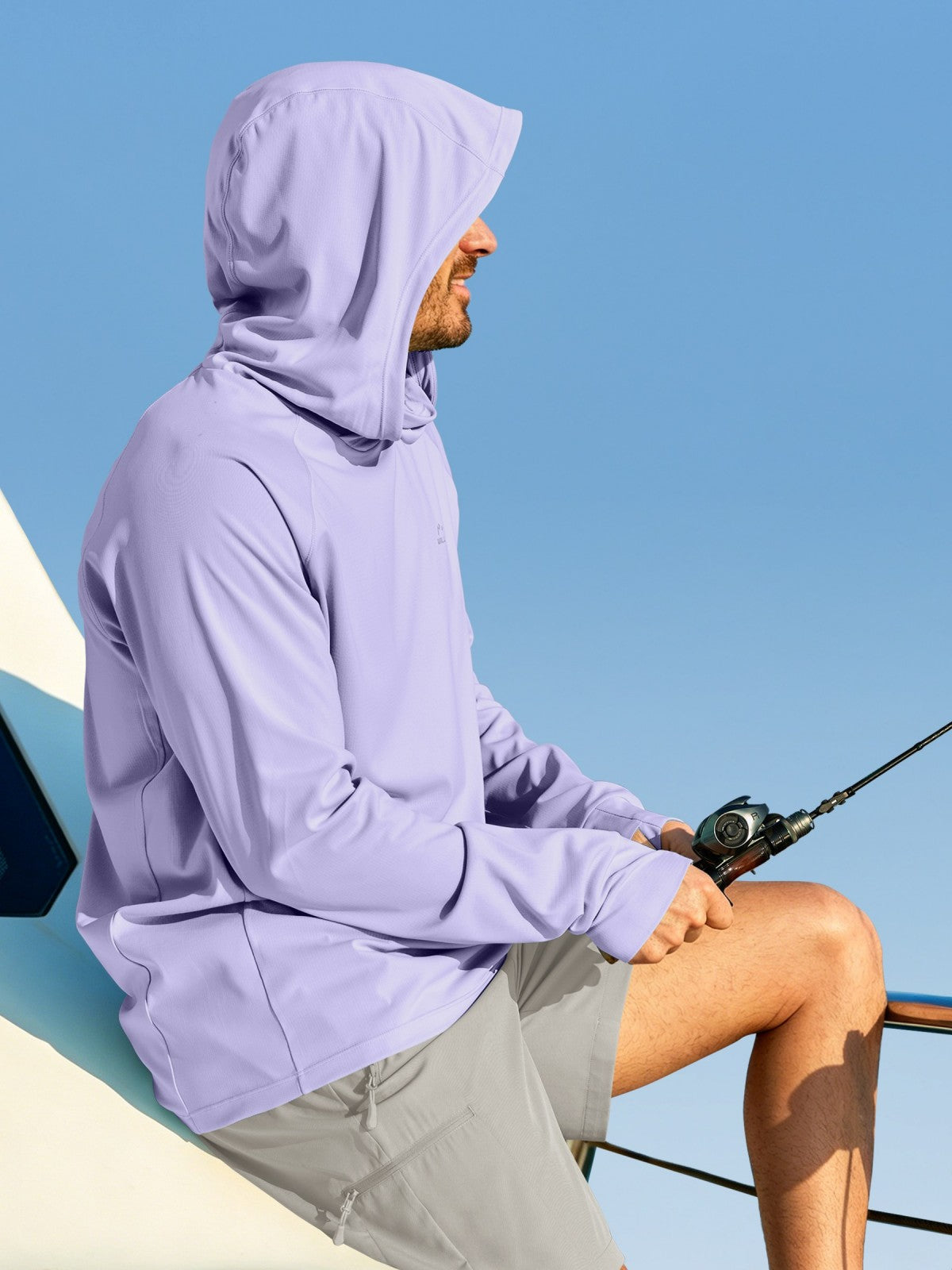 Men's Aero Sun Long Sleeve Fishing Hoodie UPF 50+ - Image 12