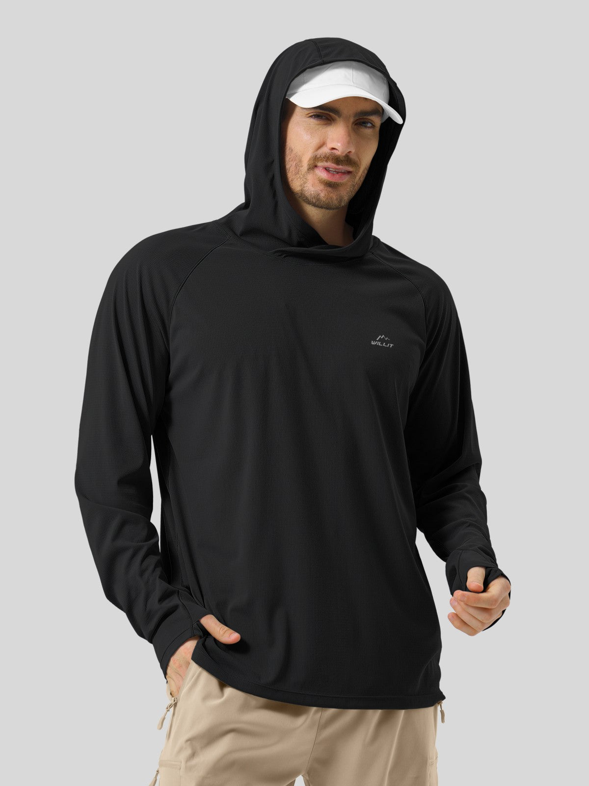 Men's Aero Sun Long Sleeve Hoodie UPF 50+ - Image 36