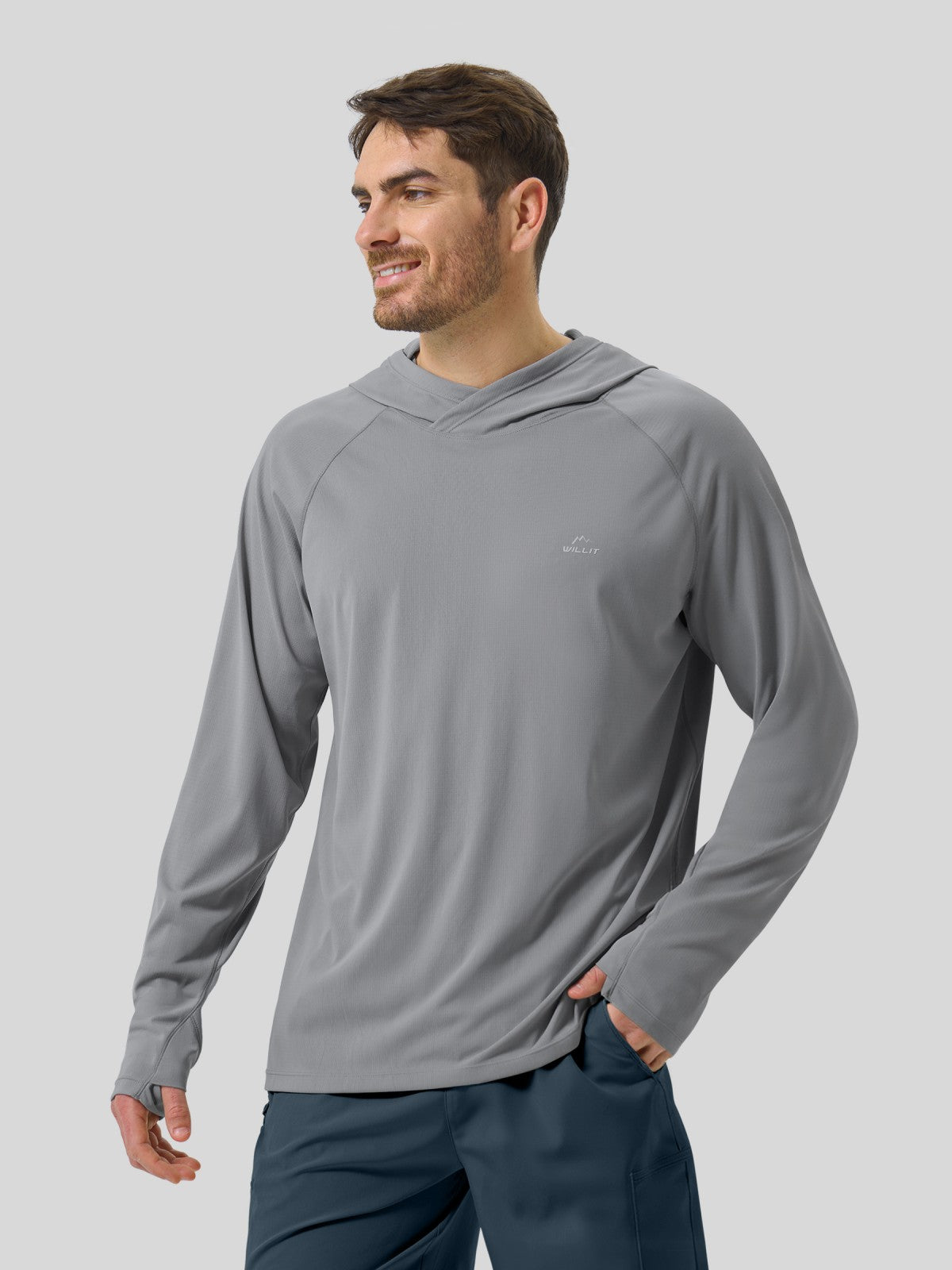Men's Aero Sun Long Sleeve Hoodie UPF 50+ - Image 7