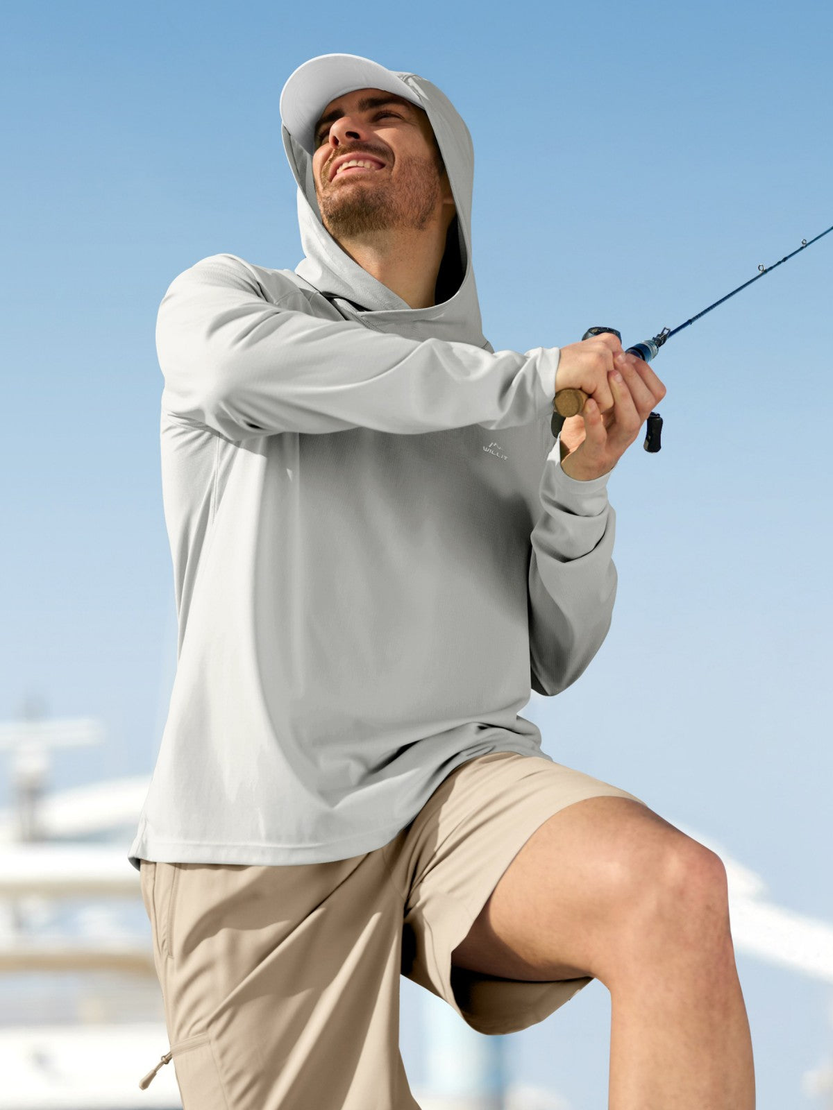 Men's Aero Sun Long Sleeve Hoodie UPF 50+ - Image 45