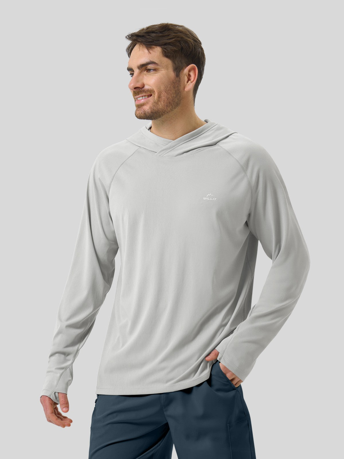 Men's Aero Sun Long Sleeve Hoodie UPF 50+ - Image 41
