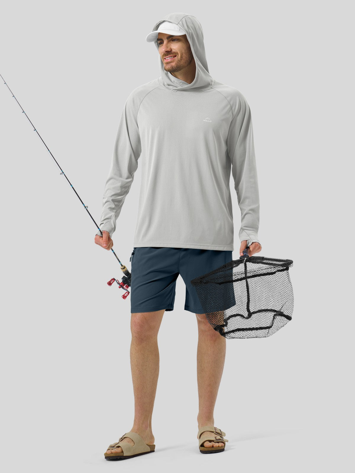 Men's Aero Sun Long Sleeve Hoodie UPF 50+ - Image 44