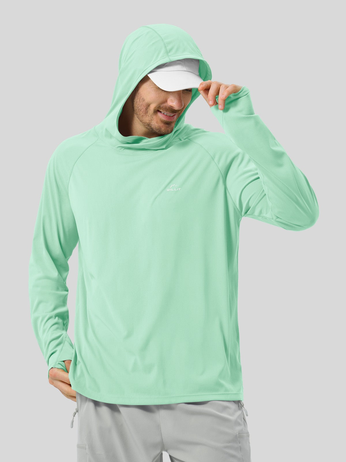 Men's Aero Sun Long Sleeve Hoodie UPF 50+ - Image 22