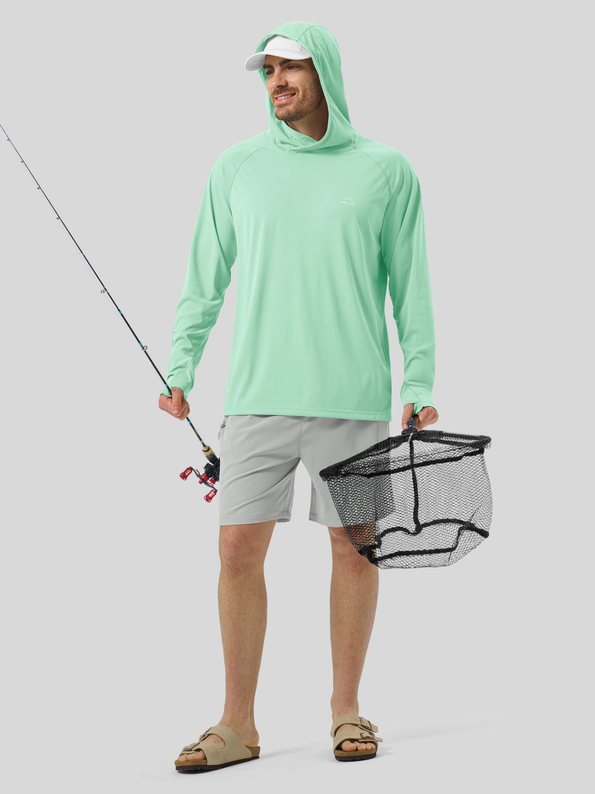 Men's Aero Sun Long Sleeve Hoodie UPF 50+ - Image 24