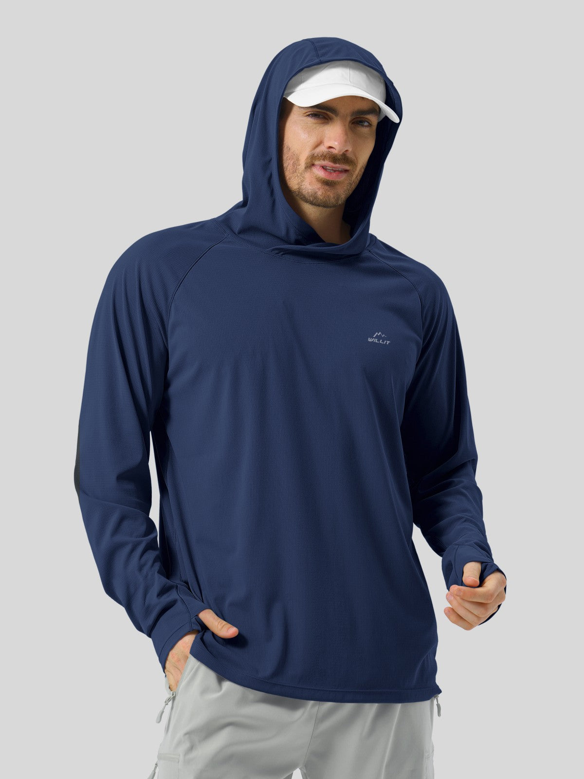 Men's Aero Sun Long Sleeve Hoodie UPF 50+ - Image 31