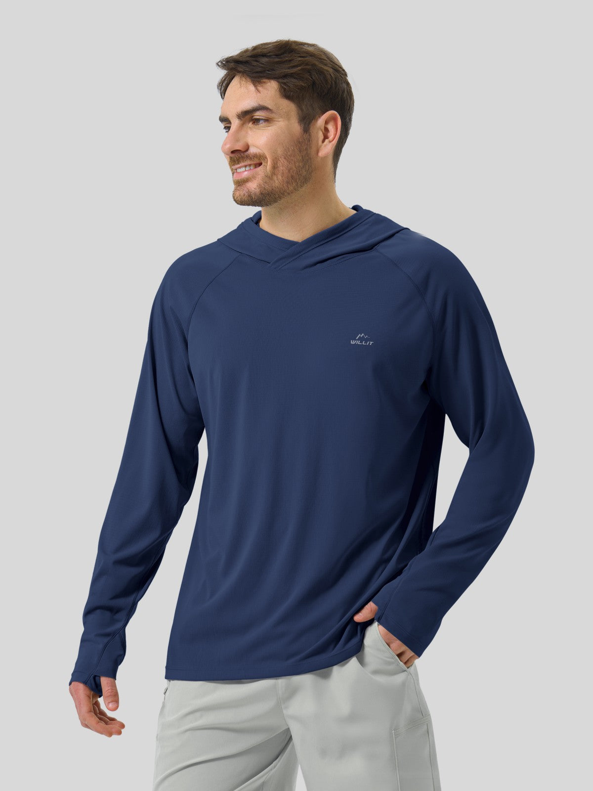 Men's Aero Sun Long Sleeve Hoodie UPF 50+ - Image 32